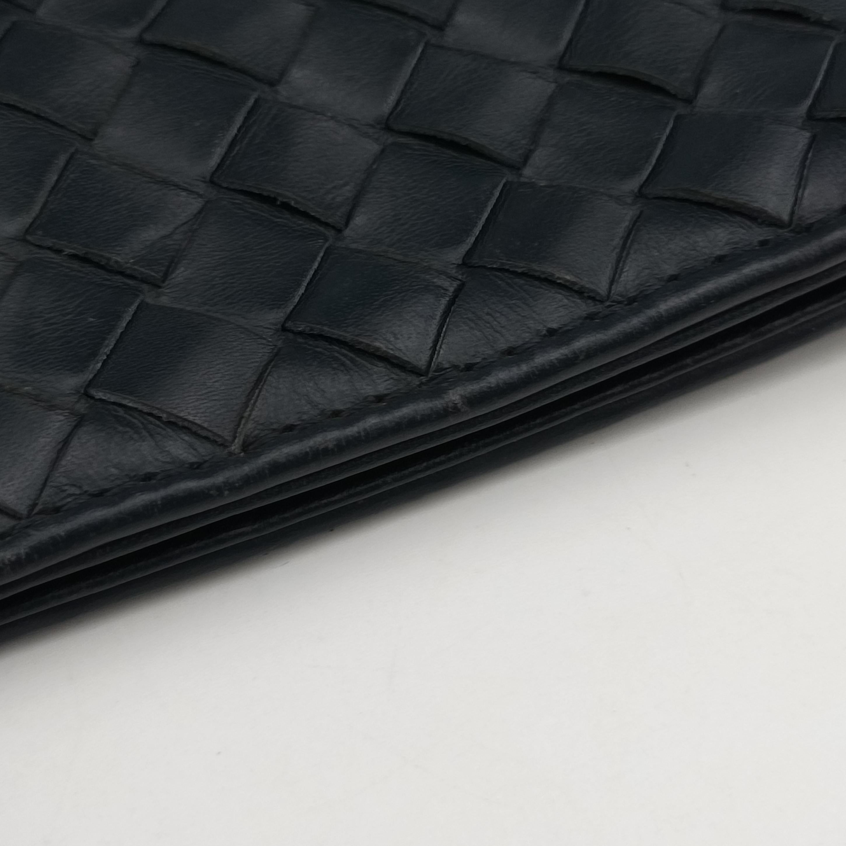 Pre-owned Bottega Veneta Intrecciato Black lambskin  shoulderbag | stylenewstar