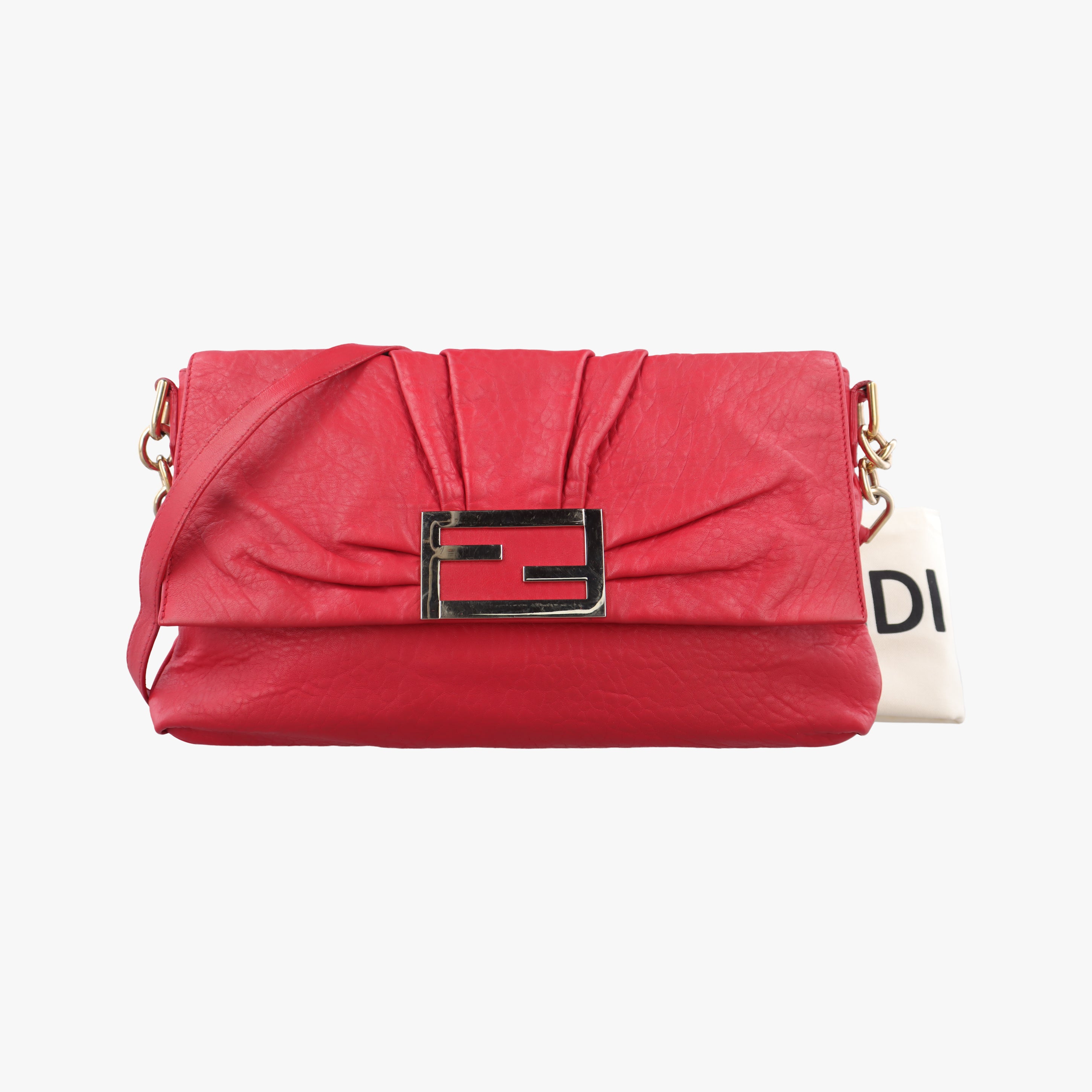 Vintage Fendi Mia Flap Red Leather 8BT163 shoulderbag | stylenewstar