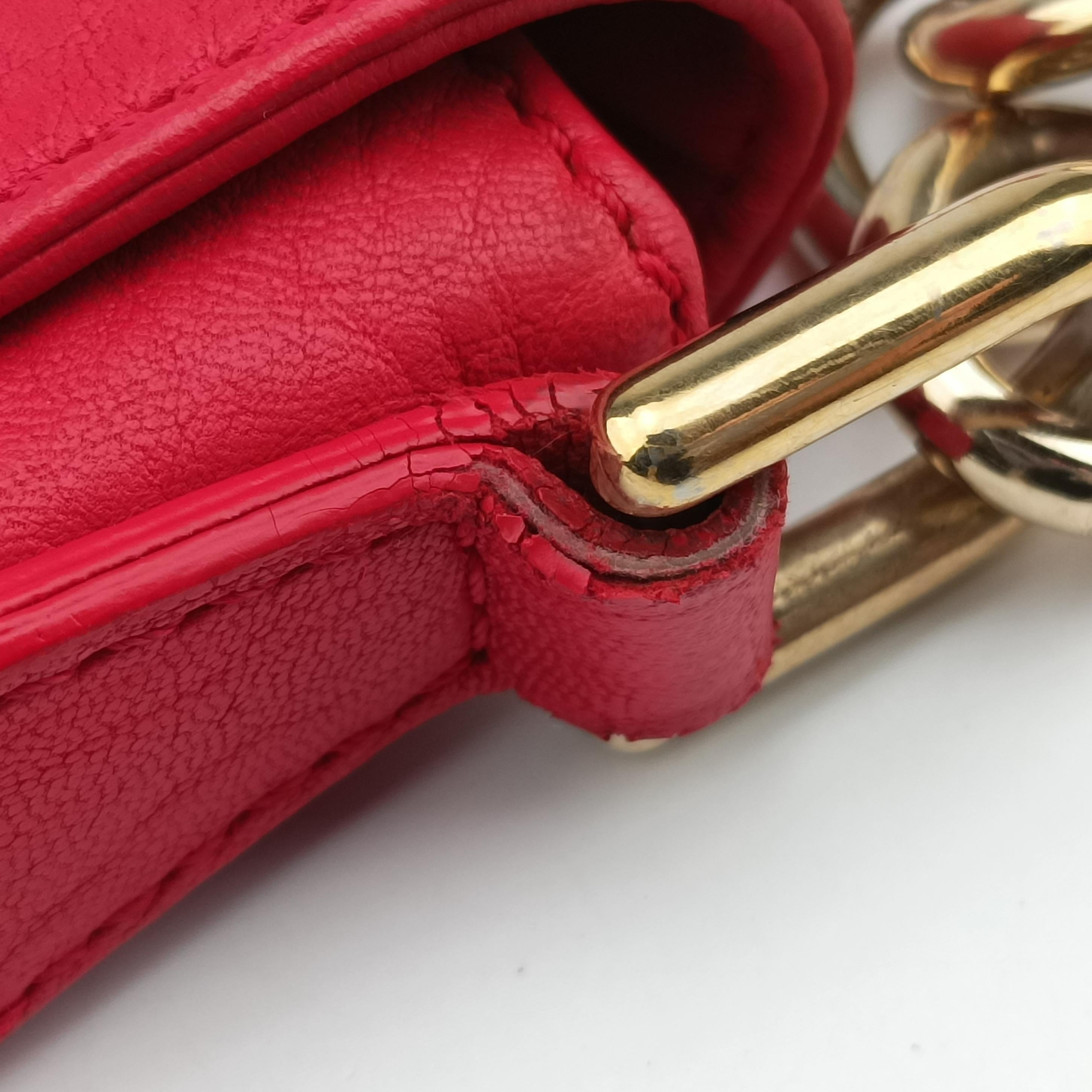 Vintage Fendi Mia Flap Red Leather 8BT163 shoulderbag | stylenewstar