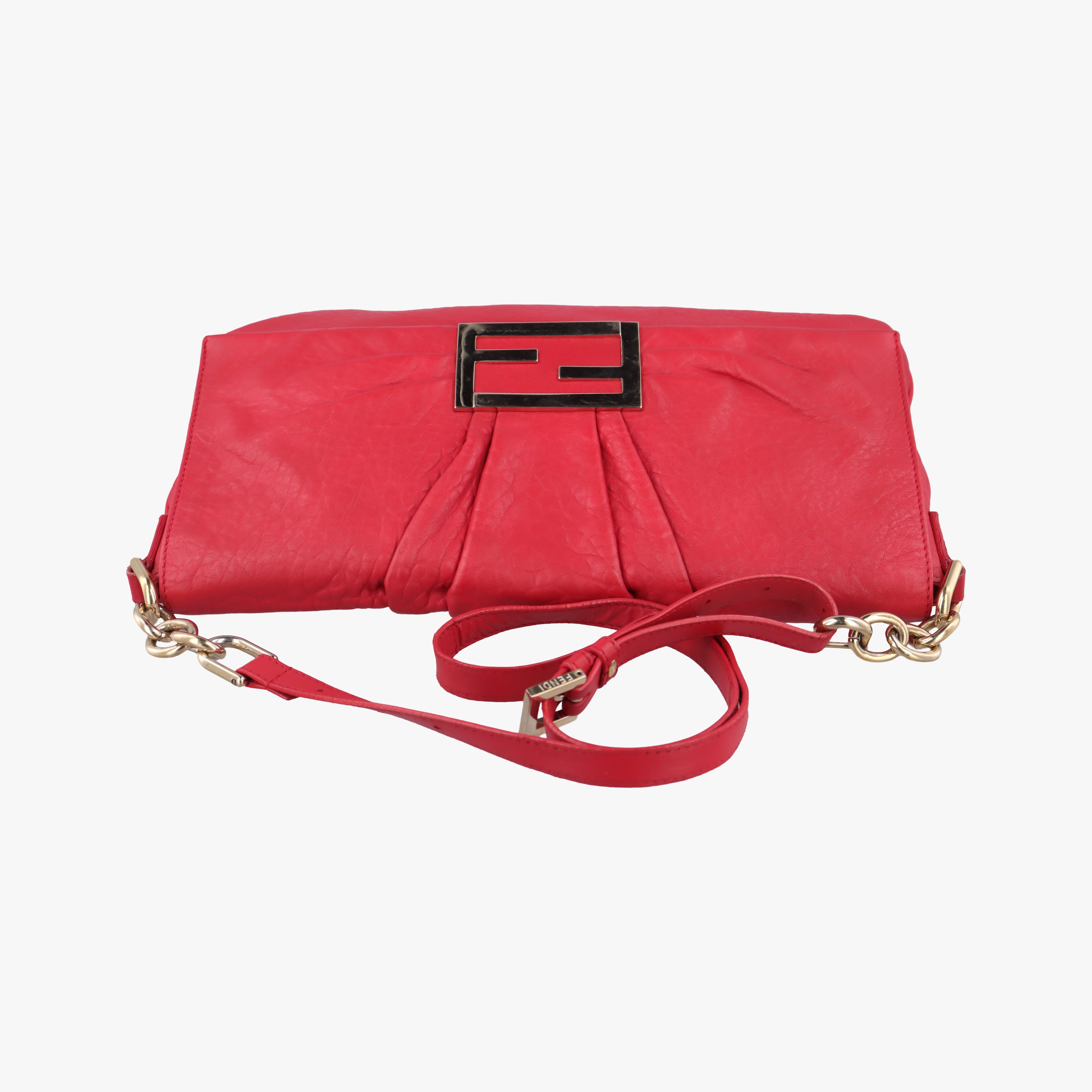Vintage Fendi Mia Flap Red Leather 8BT163 shoulderbag | stylenewstar