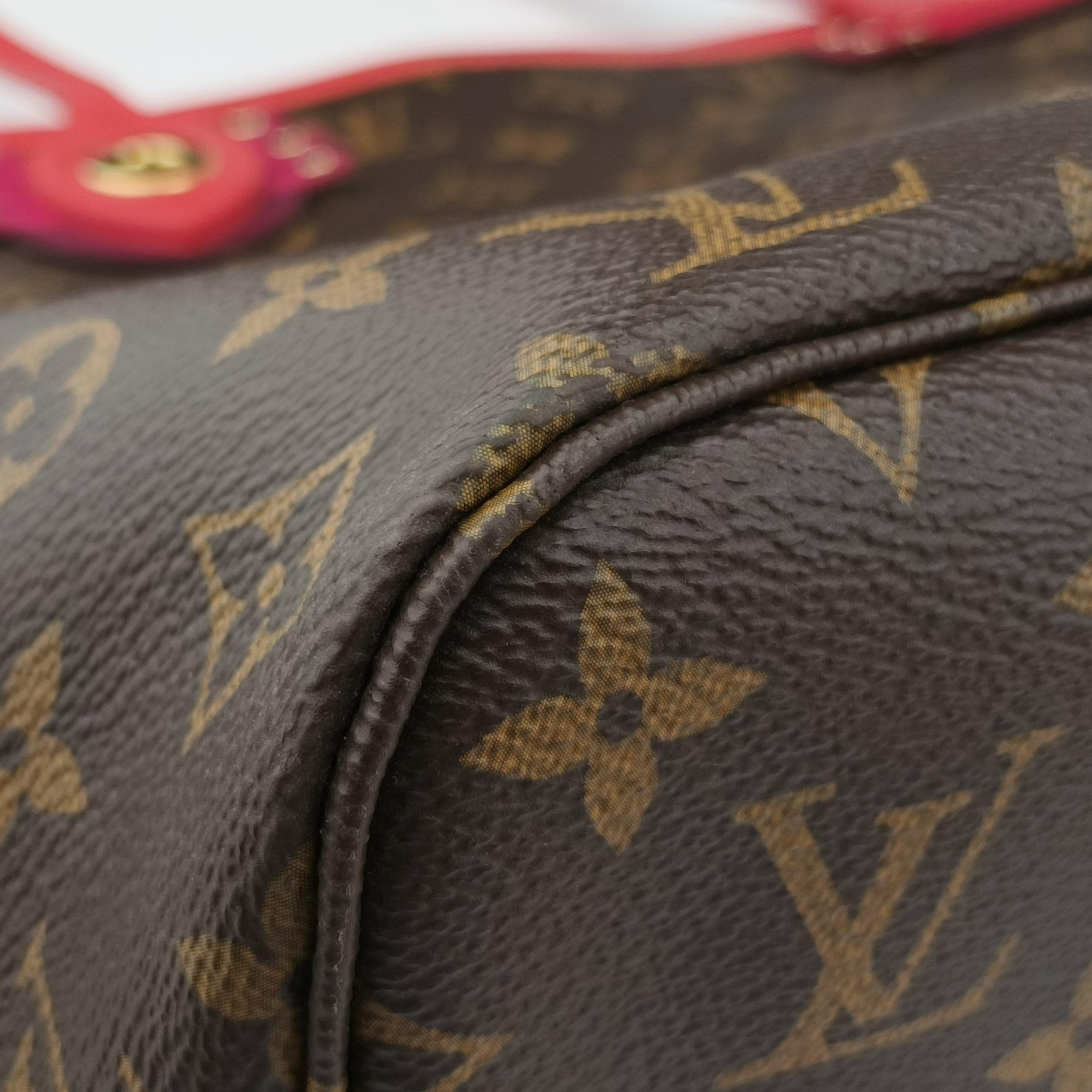 Pre-owned Louis Vuitton NEVERFULL MM Totem brown x Flamingo Monogram Canvas M41663 shoulderbag | stylenewstar