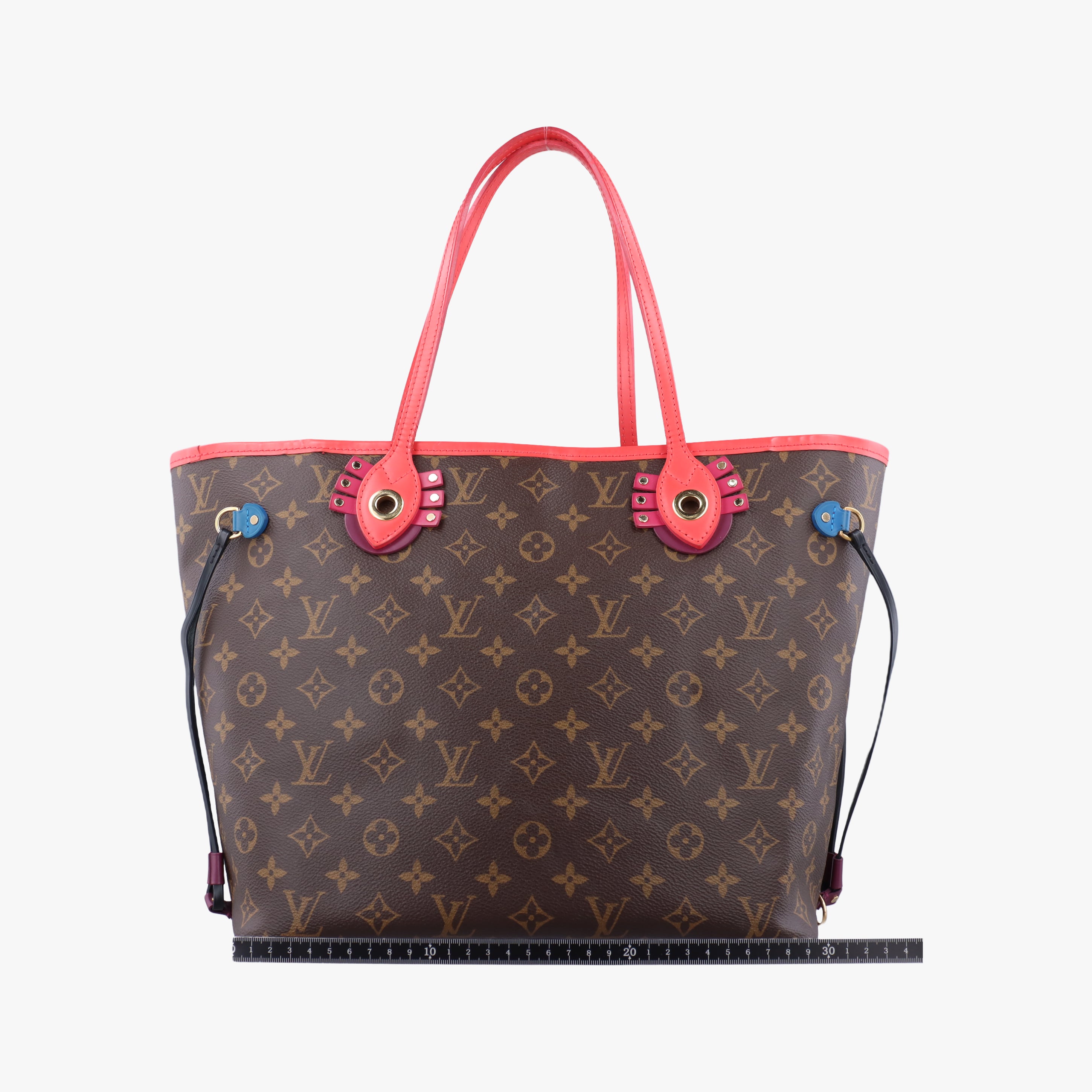 Pre-owned Louis Vuitton NEVERFULL MM Totem brown x Flamingo Monogram Canvas M41663 shoulderbag | stylenewstar