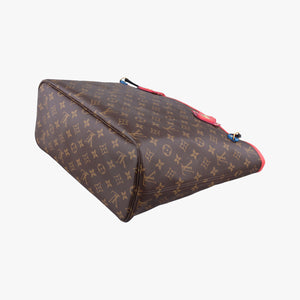 Pre-owned Louis Vuitton NEVERFULL MM Totem brown x Flamingo Monogram Canvas M41663 shoulderbag | stylenewstar