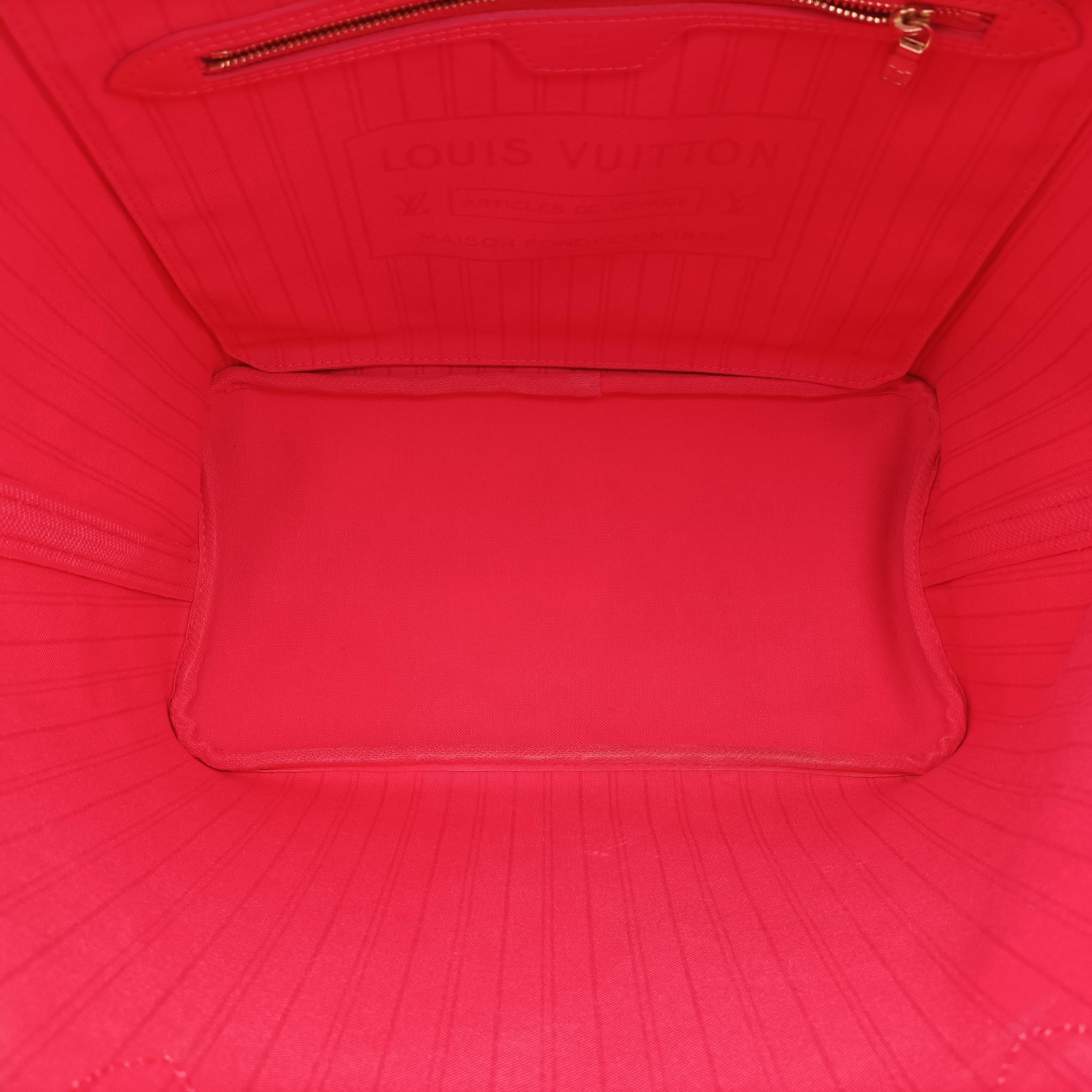 Pre-owned Louis Vuitton NEVERFULL MM Totem brown x Flamingo Monogram Canvas M41663 shoulderbag | stylenewstar