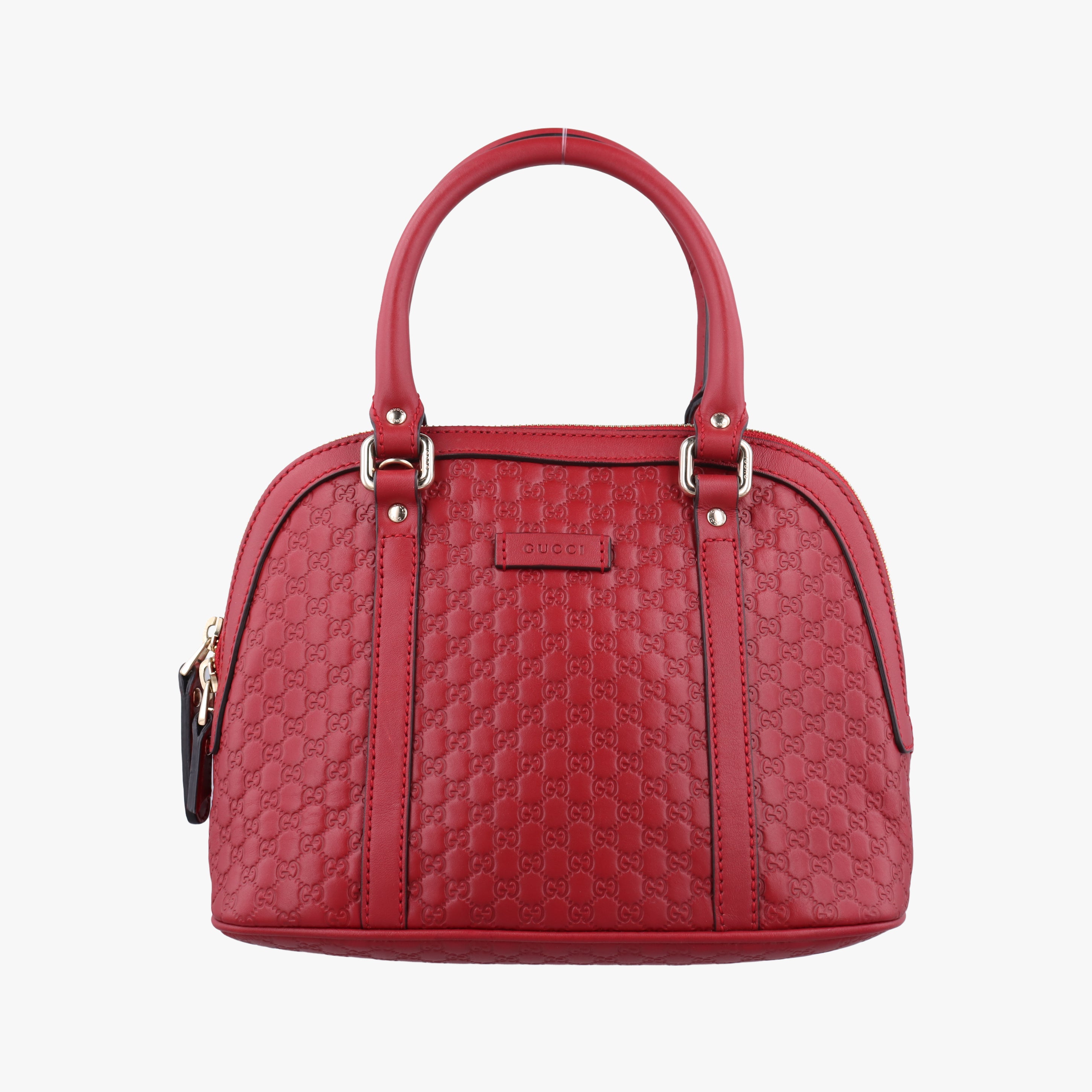 Pre-owned Gucci Microguccissima Red Leather 449654 handbag | stylenewstar