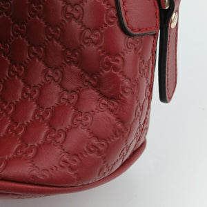 Pre-owned Gucci Microguccissima Red Leather 449654 handbag | stylenewstar