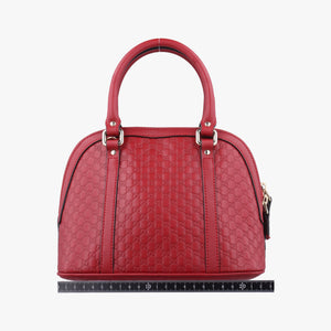 Pre-owned Gucci Microguccissima Red Leather 449654 handbag | stylenewstar