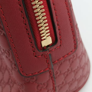 Pre-owned Gucci Microguccissima Red Leather 449654 handbag | stylenewstar