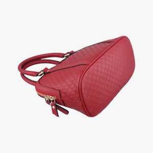 Pre-owned Gucci Microguccissima Red Leather 449654 handbag | stylenewstar