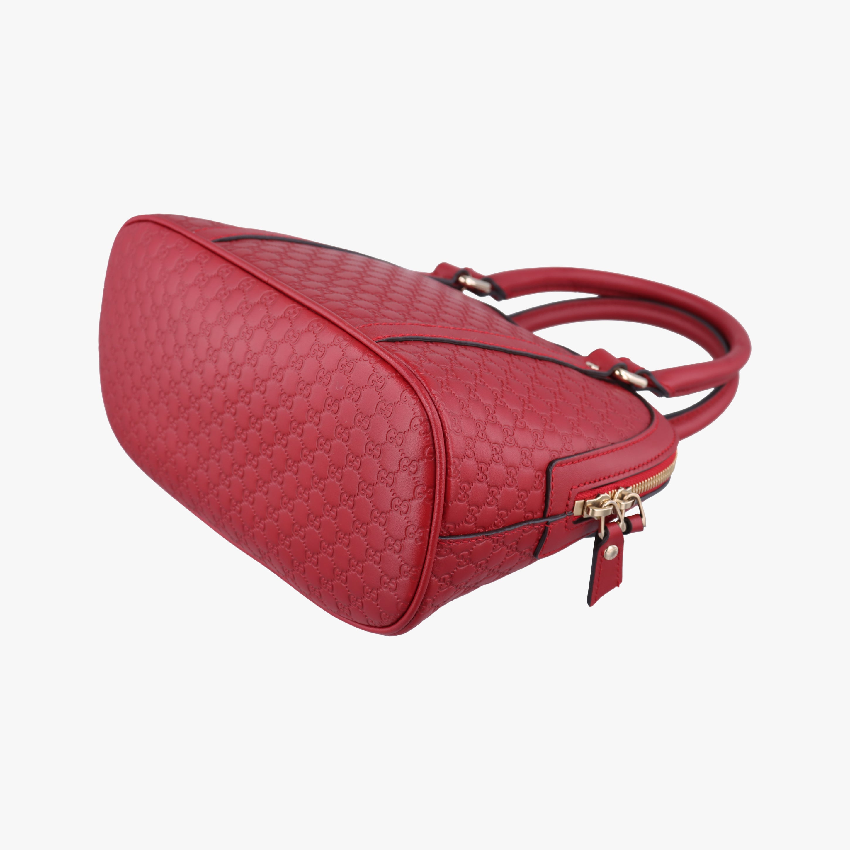 Pre-owned Gucci Microguccissima Red Leather 449654 handbag | stylenewstar