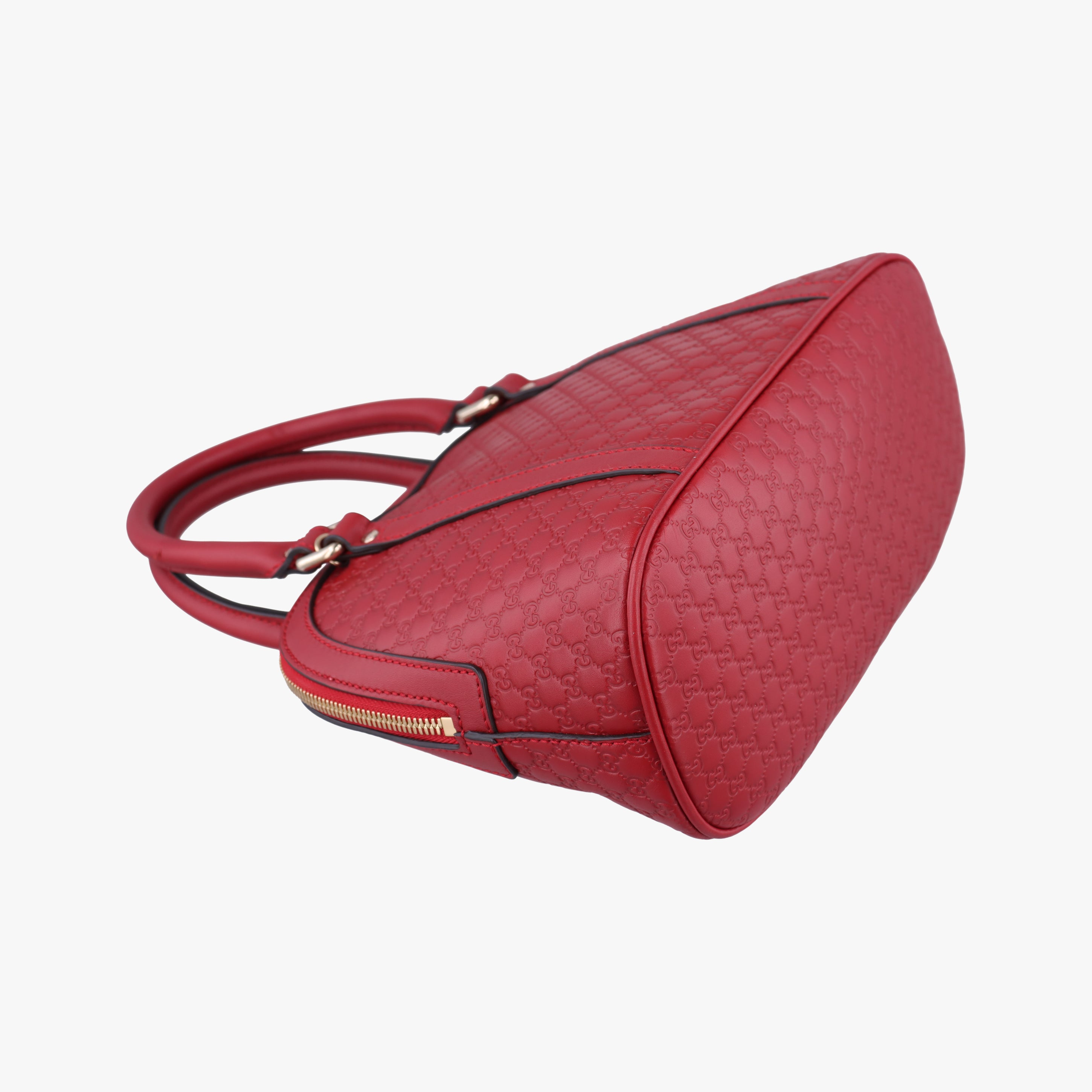 Pre-owned Gucci Microguccissima Red Leather 449654 handbag | stylenewstar