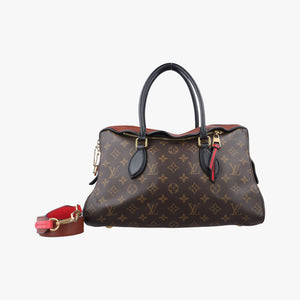 Pre-owned Louis Vuitton TUILERIES tote brown×CARAMEL Monogram Canvas×calf leather M41456 shoulderbag | stylenewstar