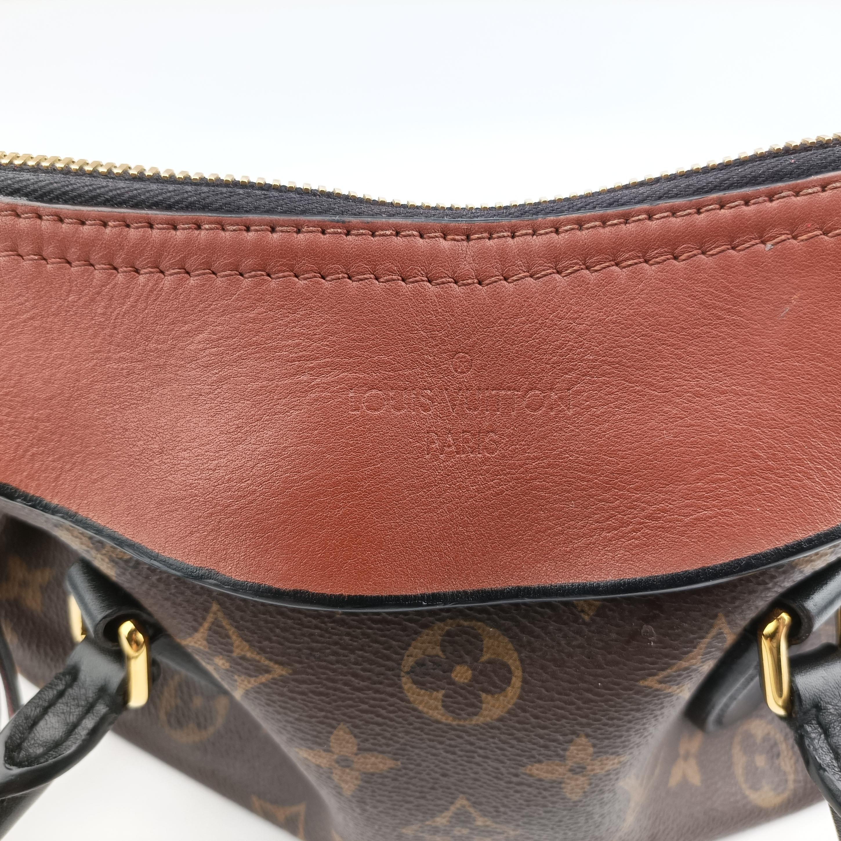 Pre-owned Louis Vuitton TUILERIES tote brown×CARAMEL Monogram Canvas×calf leather M41456 shoulderbag | stylenewstar