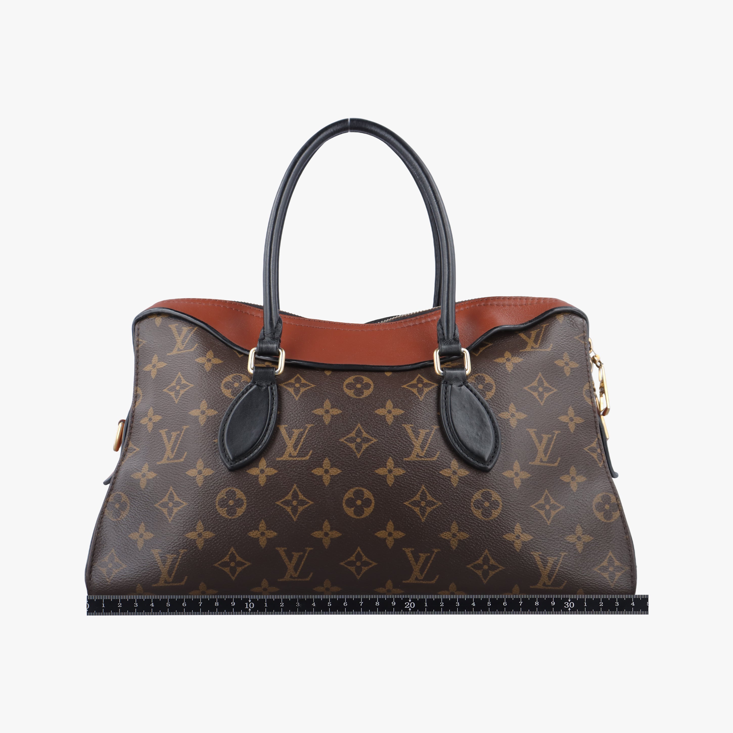 Pre-owned Louis Vuitton TUILERIES tote brown×CARAMEL Monogram Canvas×calf leather M41456 shoulderbag | stylenewstar