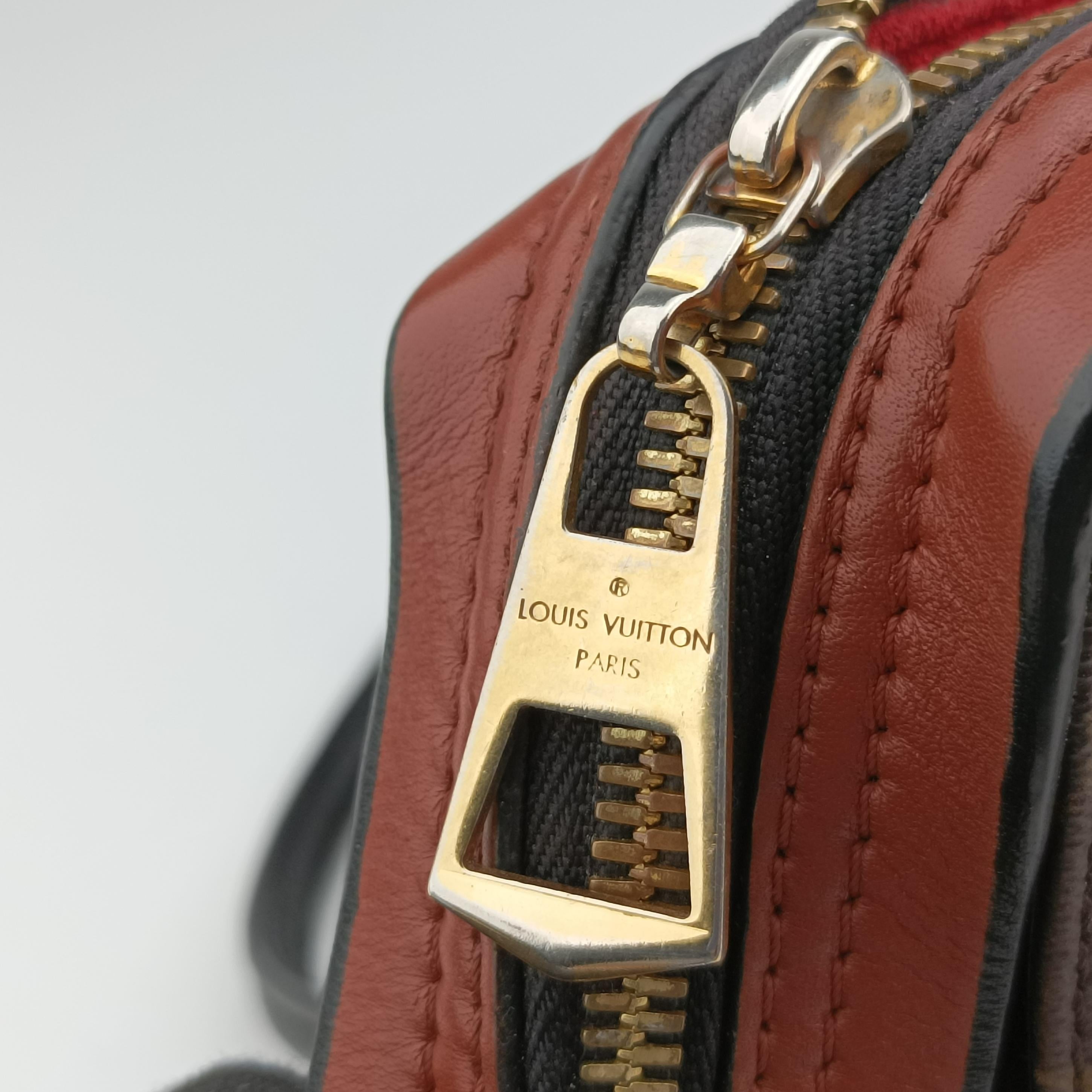 Pre-owned Louis Vuitton TUILERIES tote brown×CARAMEL Monogram Canvas×calf leather M41456 shoulderbag | stylenewstar