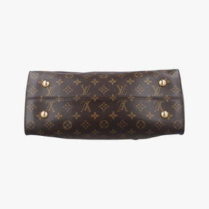 Pre-owned Louis Vuitton TUILERIES tote brown×CARAMEL Monogram Canvas×calf leather M41456 shoulderbag | stylenewstar