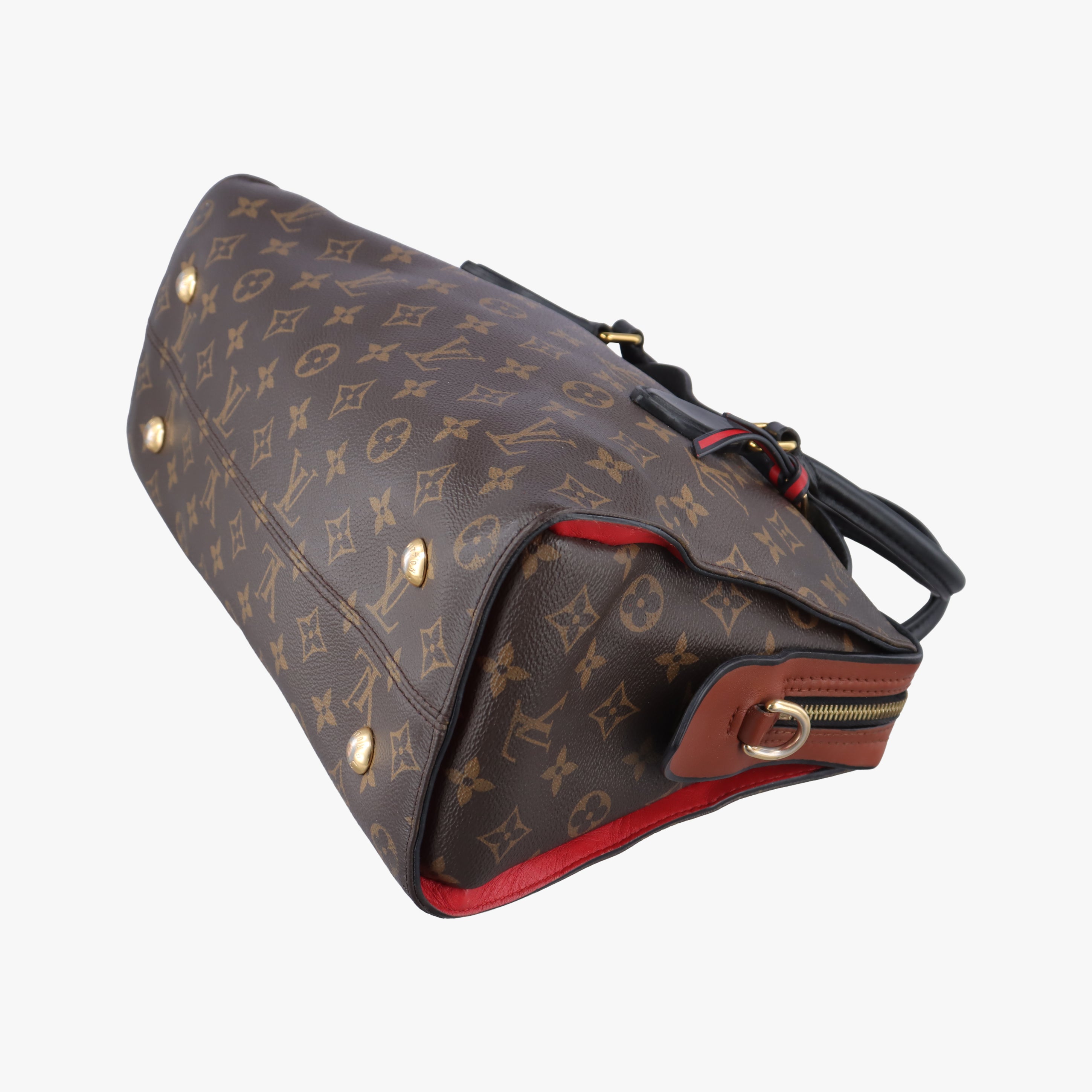 Pre-owned Louis Vuitton TUILERIES tote brown×CARAMEL Monogram Canvas×calf leather M41456 shoulderbag | stylenewstar