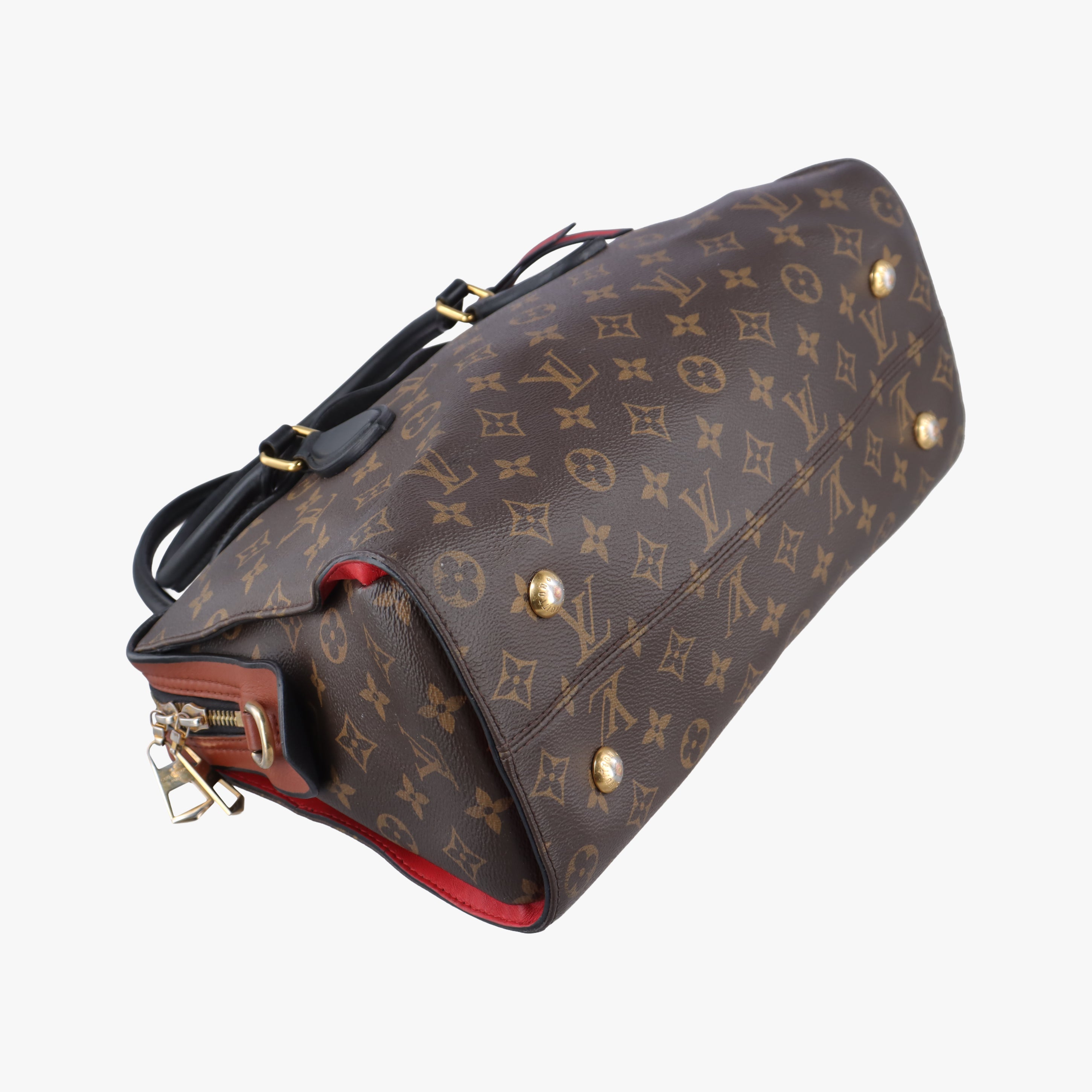 Pre-owned Louis Vuitton TUILERIES tote brown×CARAMEL Monogram Canvas×calf leather M41456 shoulderbag | stylenewstar
