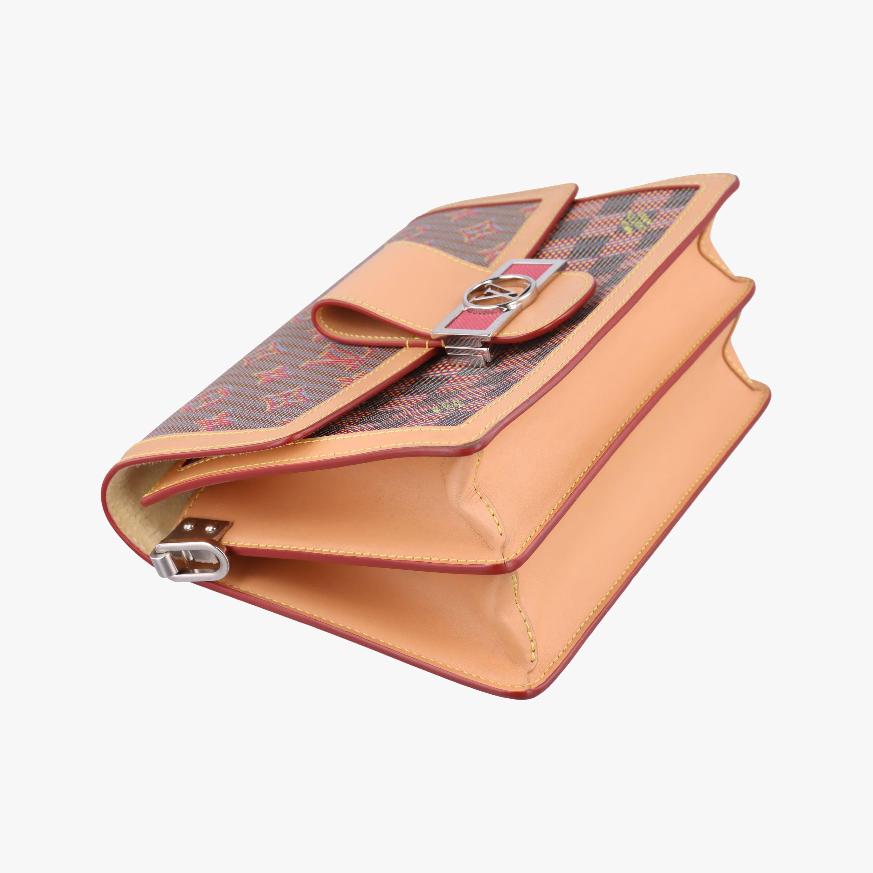 Pre-owned Louis Vuitton LV Pop Dauphine MM Beige x Multicolor Monogram Canvas M55452 shoulderbag | stylenewstar