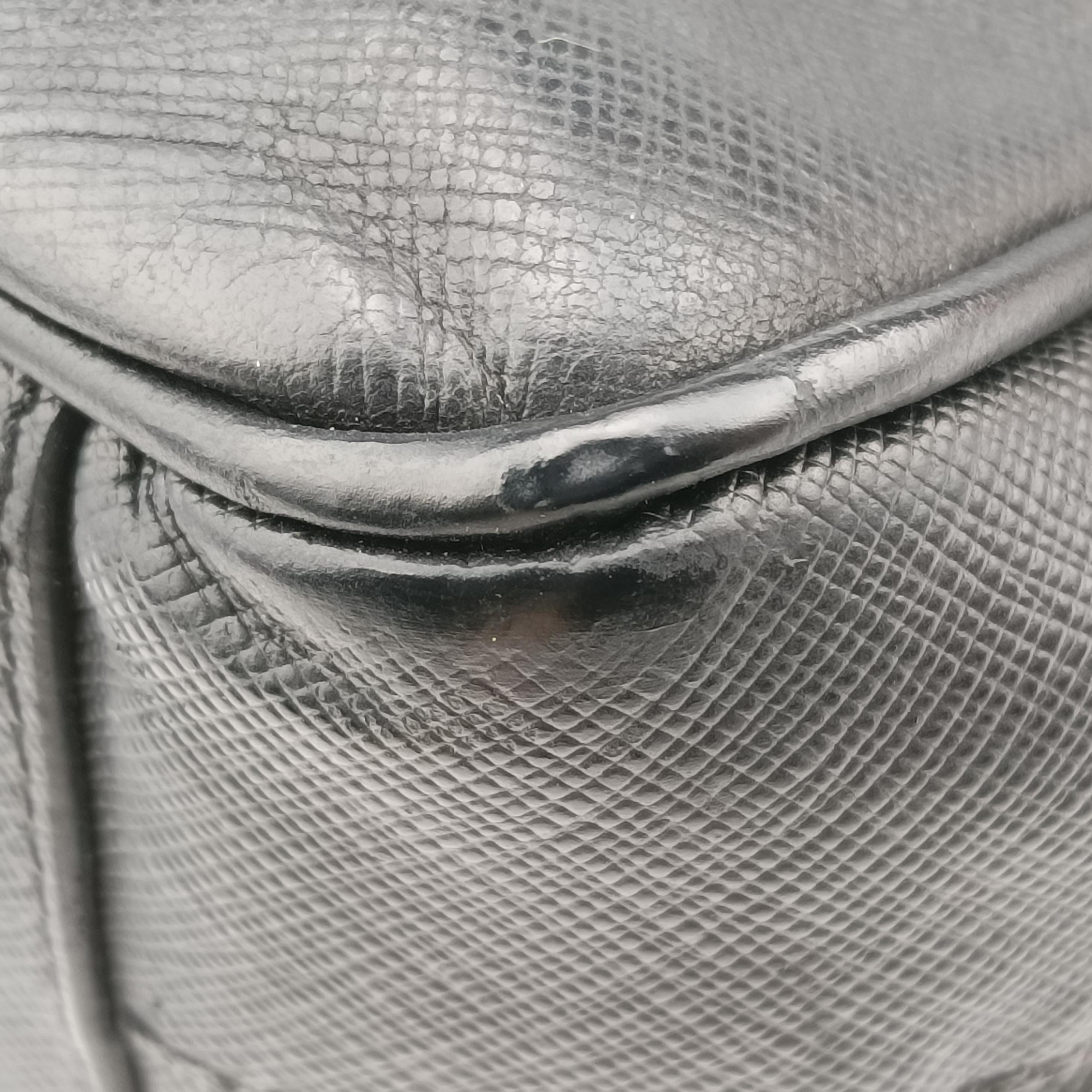 Secondhand Prada Business Briefcase Black SAFFIANO Leather 2VE011 handbag | stylenewstar