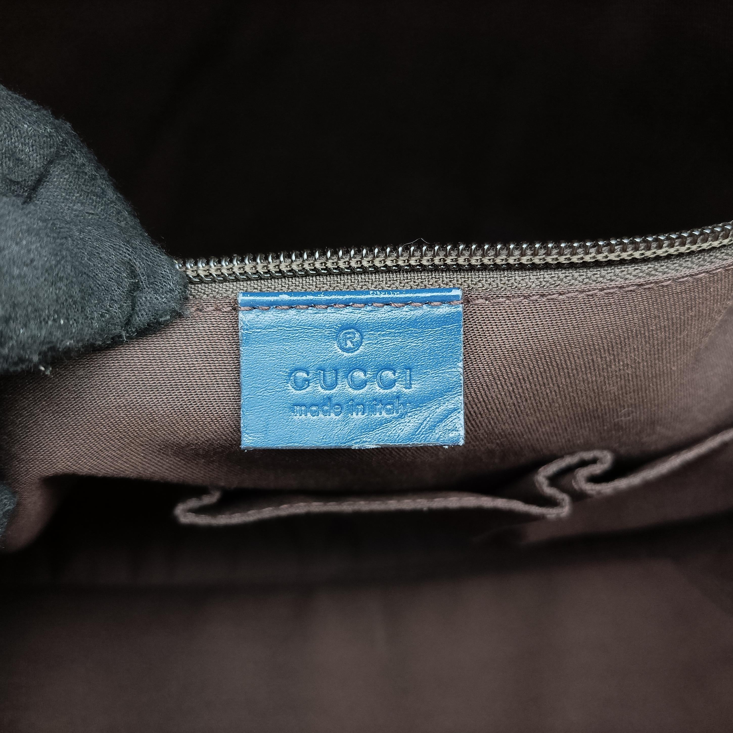 Pre-owned Gucci Diamante Navy Leather 208463 shoulderbag | stylenewstar