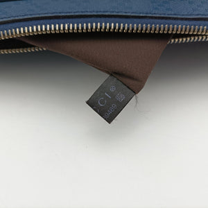 Pre-owned Gucci Diamante Navy Leather 208463 shoulderbag | stylenewstar