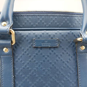 Pre-owned Gucci Diamante Navy Leather 208463 shoulderbag | stylenewstar