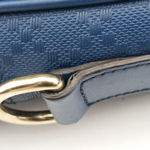 Pre-owned Gucci Diamante Navy Leather 208463 shoulderbag | stylenewstar