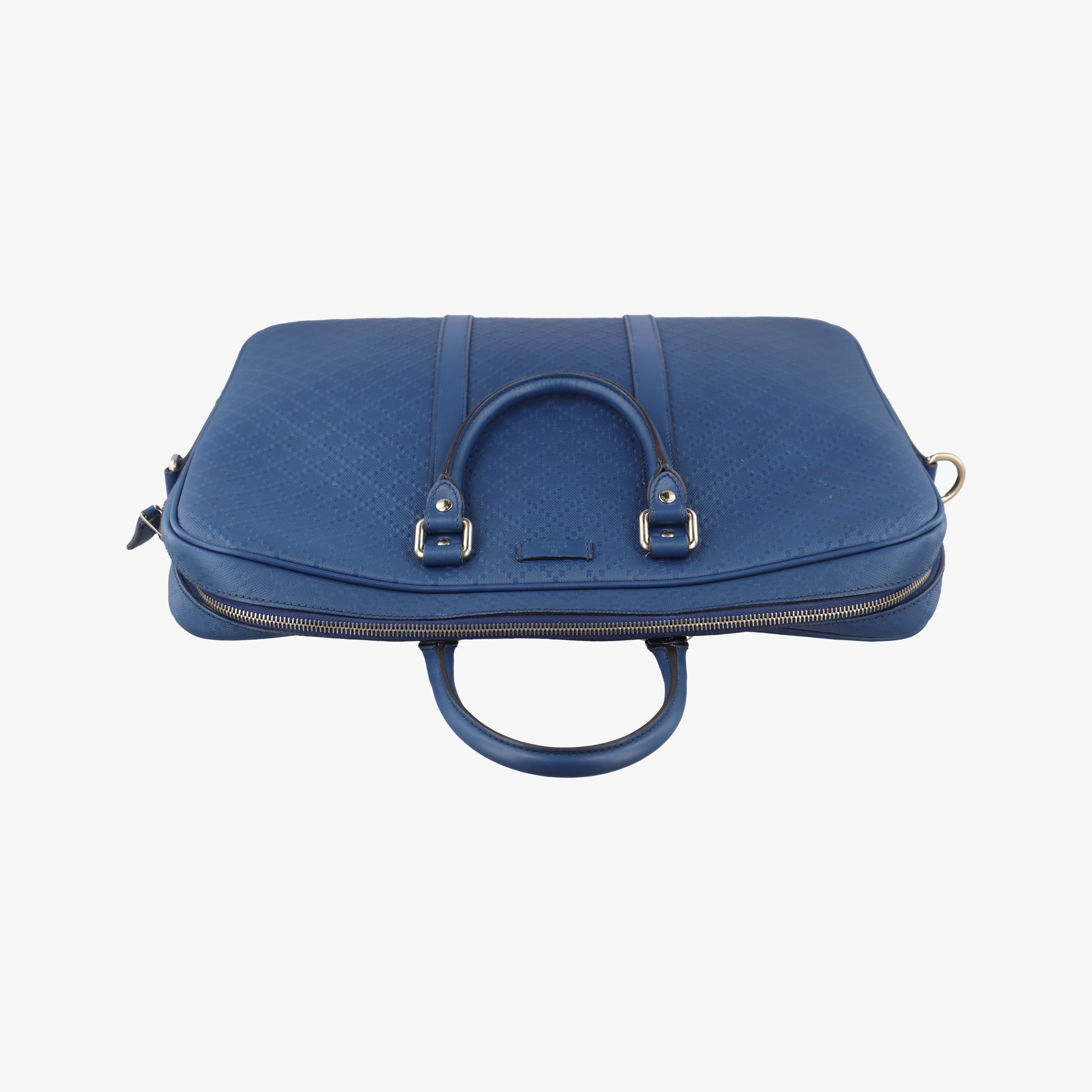 Pre-owned Gucci Diamante Navy Leather 208463 shoulderbag | stylenewstar