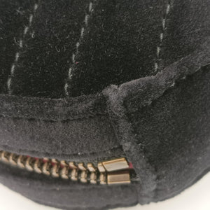 Pre-owned Gucci GG Marmont Black velour 476434 bum bag/waist bag | stylenewstar