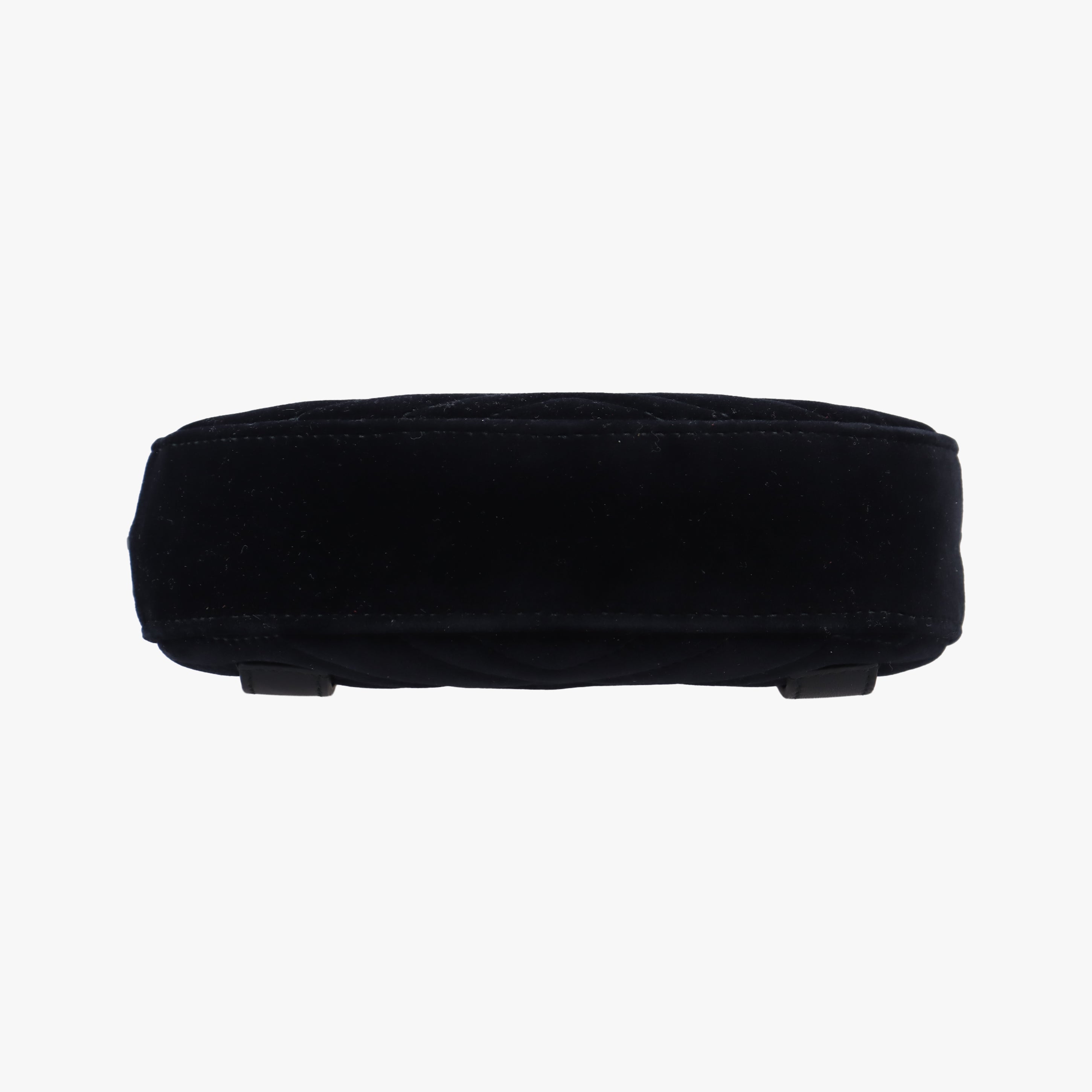 Pre-owned Gucci GG Marmont Black velour 476434 bum bag/waist bag | stylenewstar