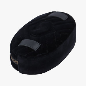 Pre-owned Gucci GG Marmont Black velour 476434 bum bag/waist bag | stylenewstar