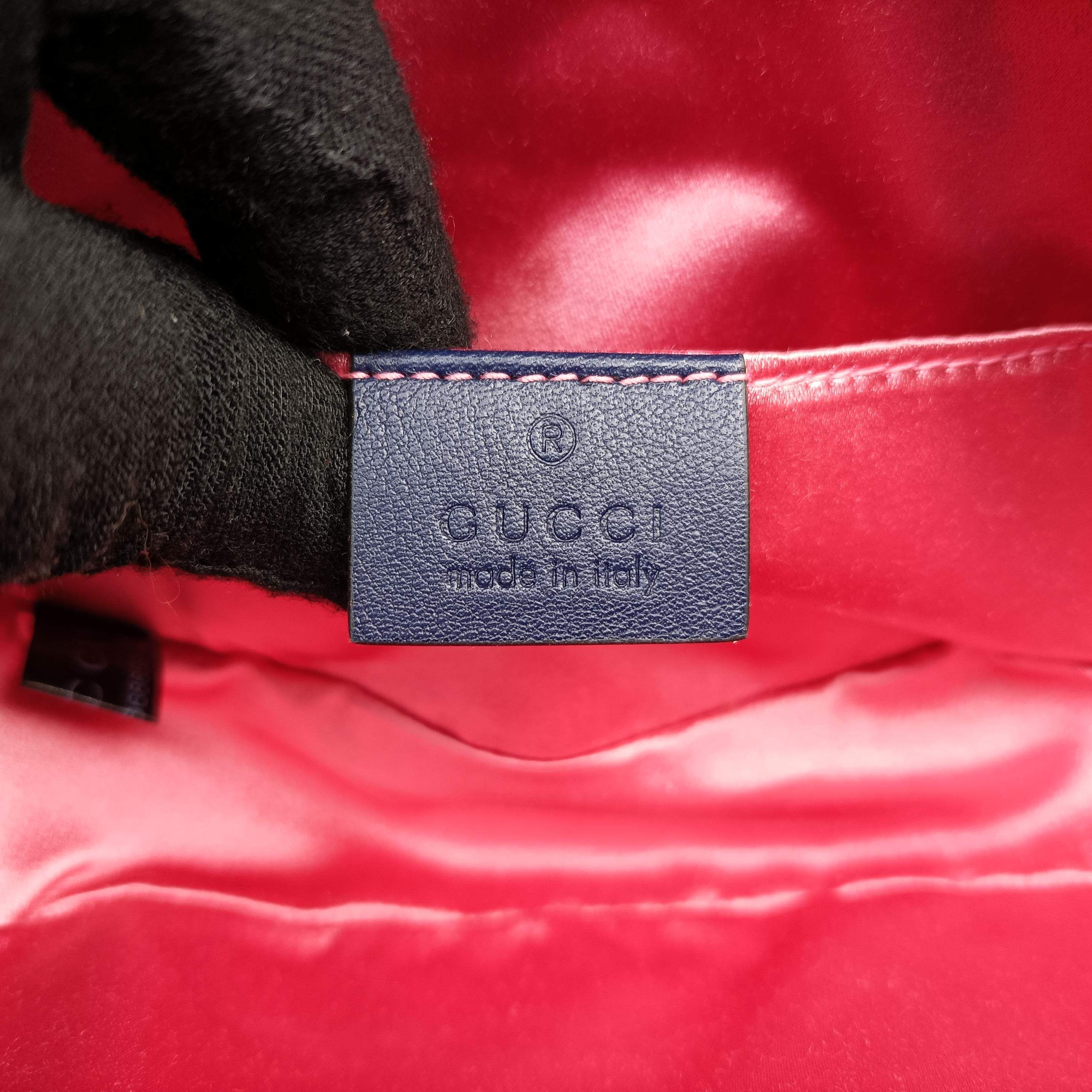 Vintage Gucci GG Marmont Navy velour 476434 bum bag/waist bag | stylenewstar