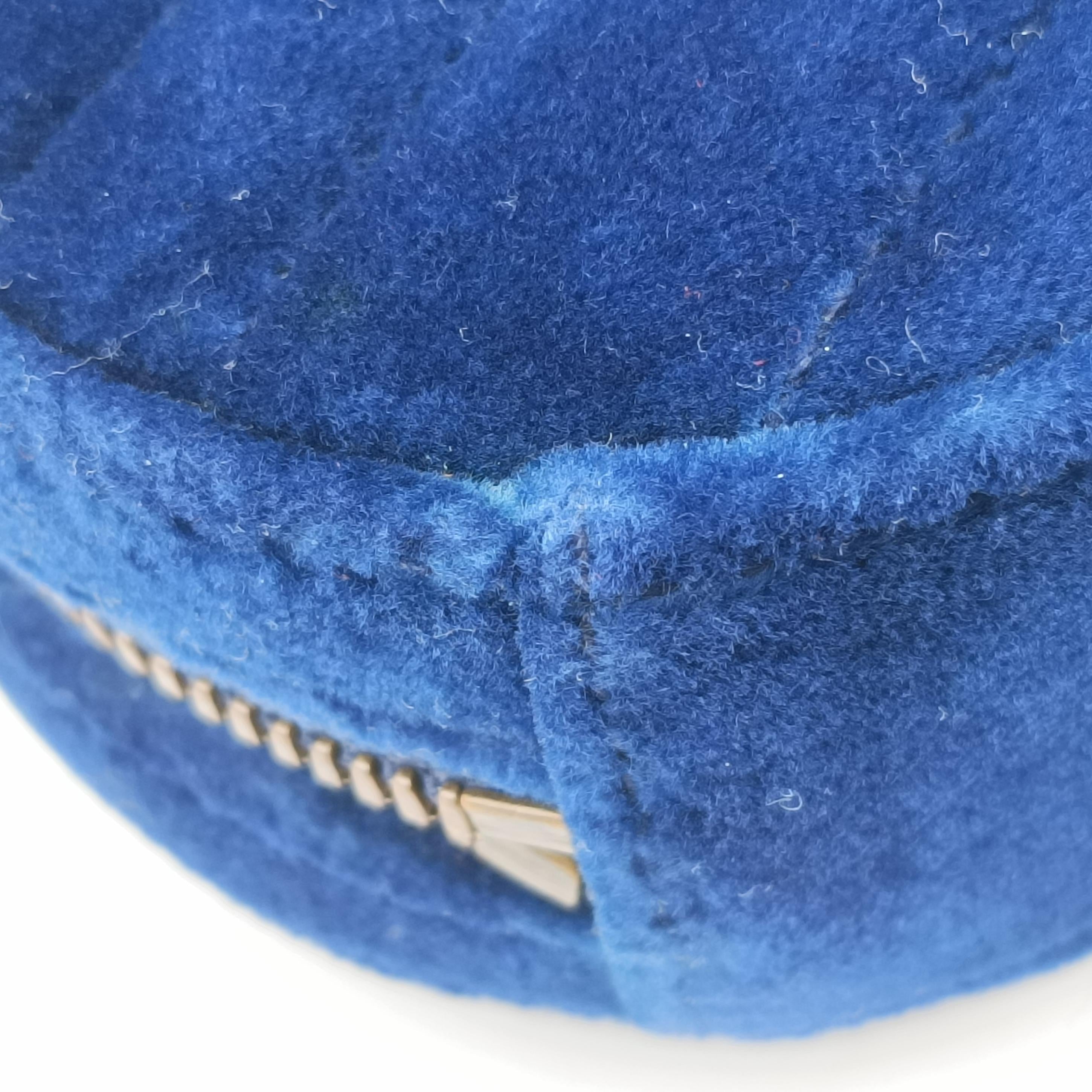 Vintage Gucci GG Marmont Navy velour 476434 bum bag/waist bag | stylenewstar