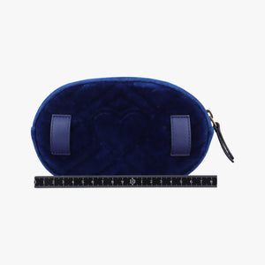 Vintage Gucci GG Marmont Navy velour 476434 bum bag/waist bag | stylenewstar