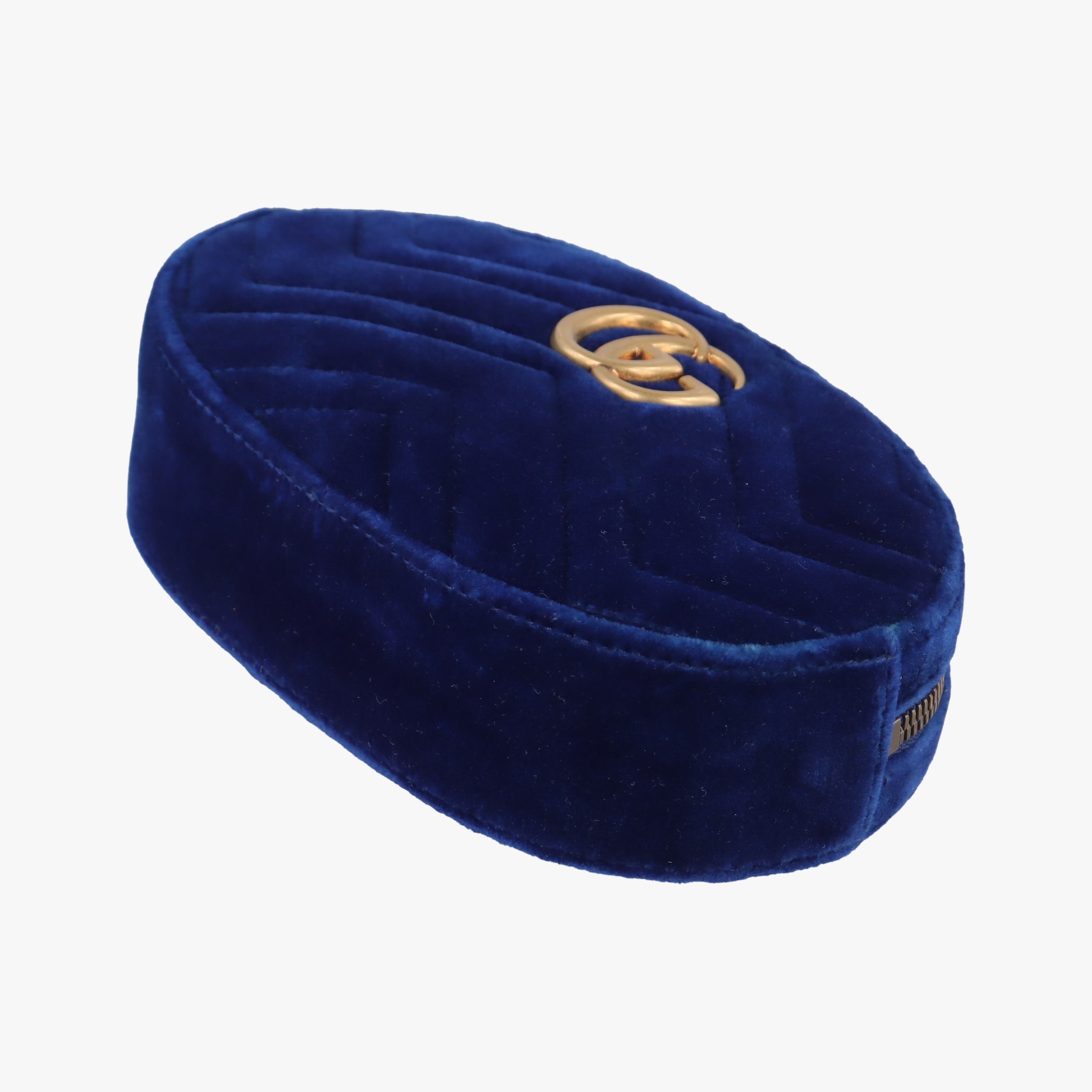 Vintage Gucci GG Marmont Navy velour 476434 bum bag/waist bag | stylenewstar