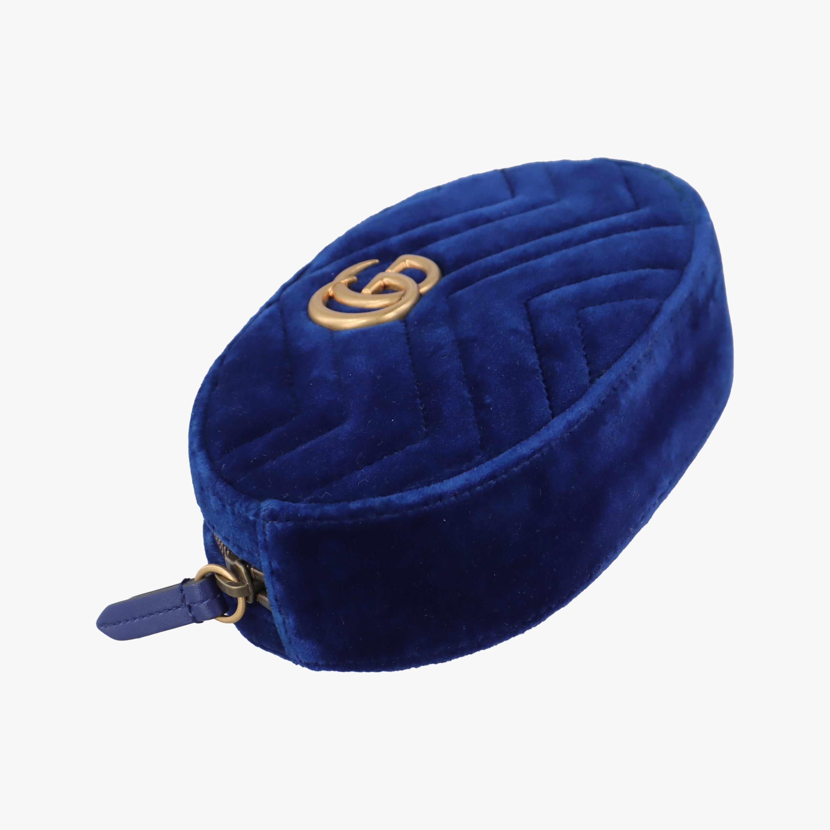 Vintage Gucci GG Marmont Navy velour 476434 bum bag/waist bag | stylenewstar