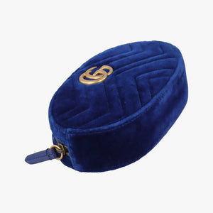 Vintage Gucci GG Marmont Navy velour 476434 bum bag/waist bag | stylenewstar