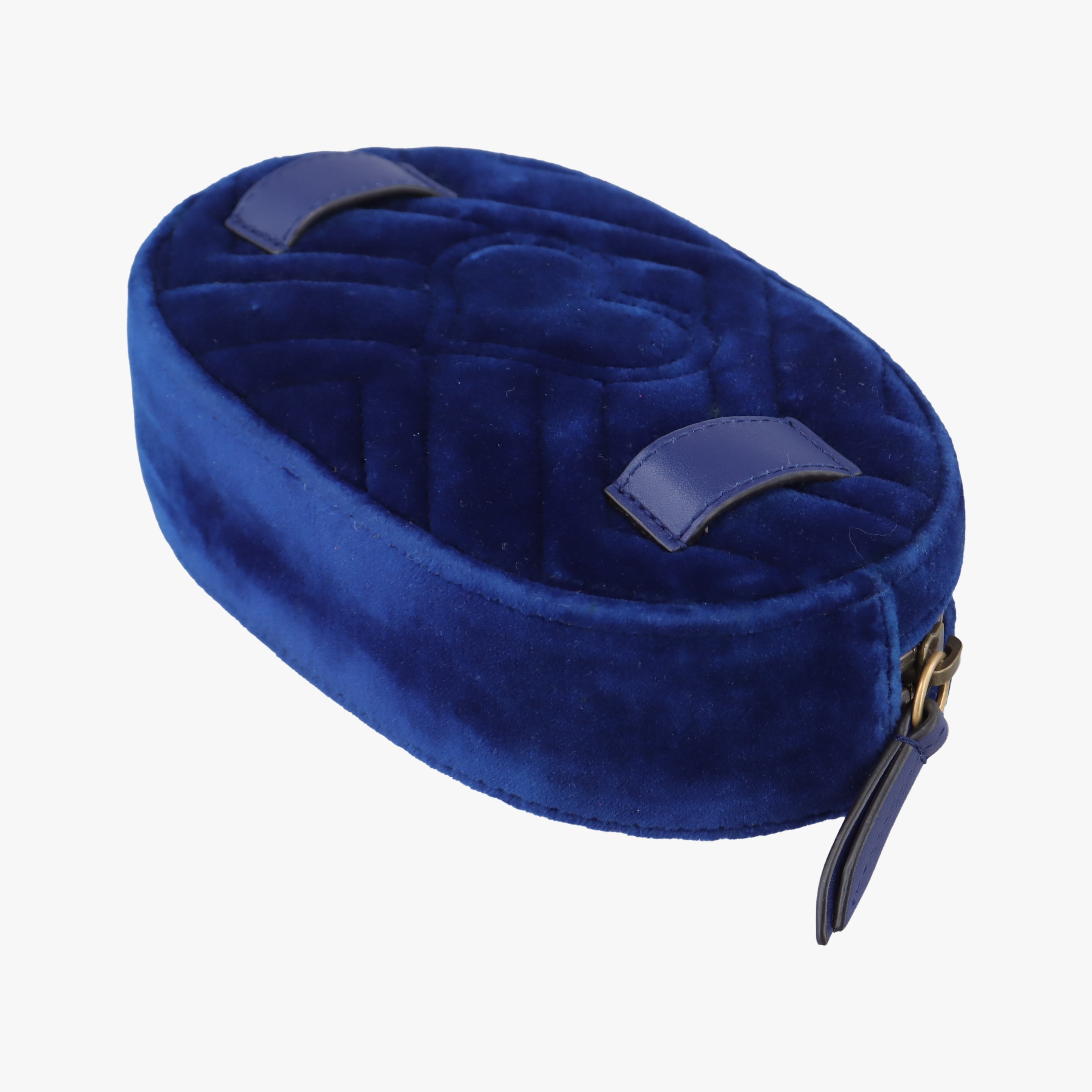 Vintage Gucci GG Marmont Navy velour 476434 bum bag/waist bag | stylenewstar