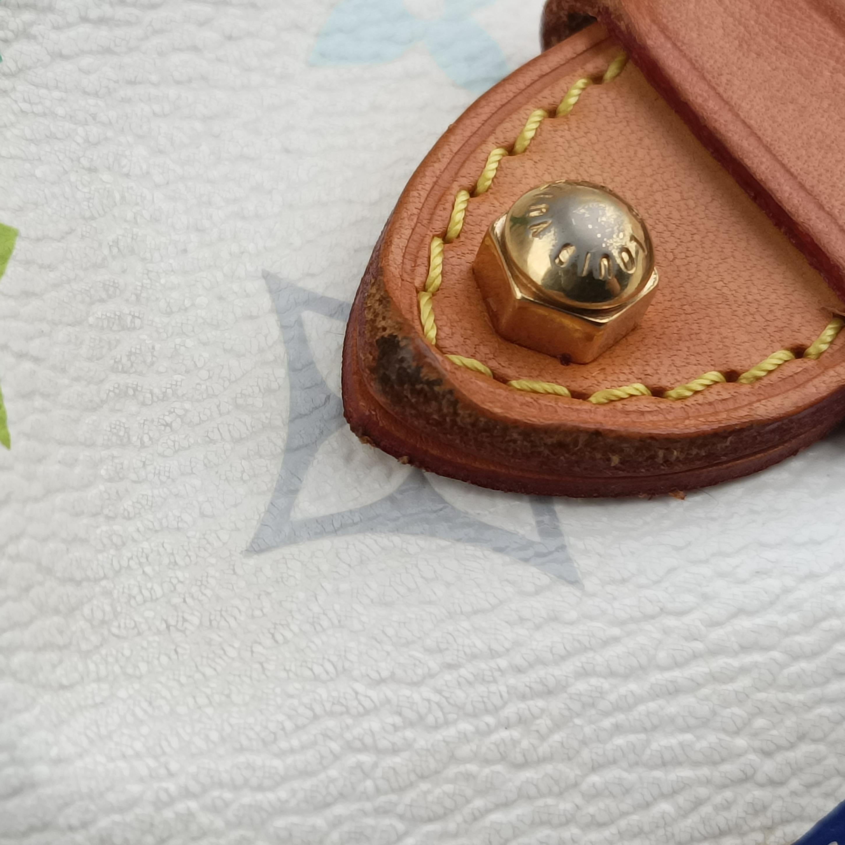 Pre-owned Louis Vuitton CLAUDIA white Monogram Multicolor M40193 handbag | stylenewstar