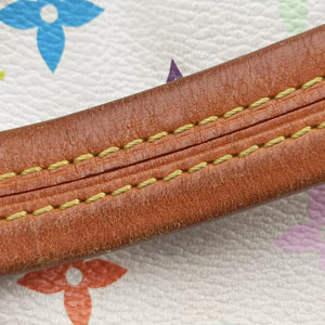 Pre-owned Louis Vuitton CLAUDIA white Monogram Multicolor M40193 handbag | stylenewstar