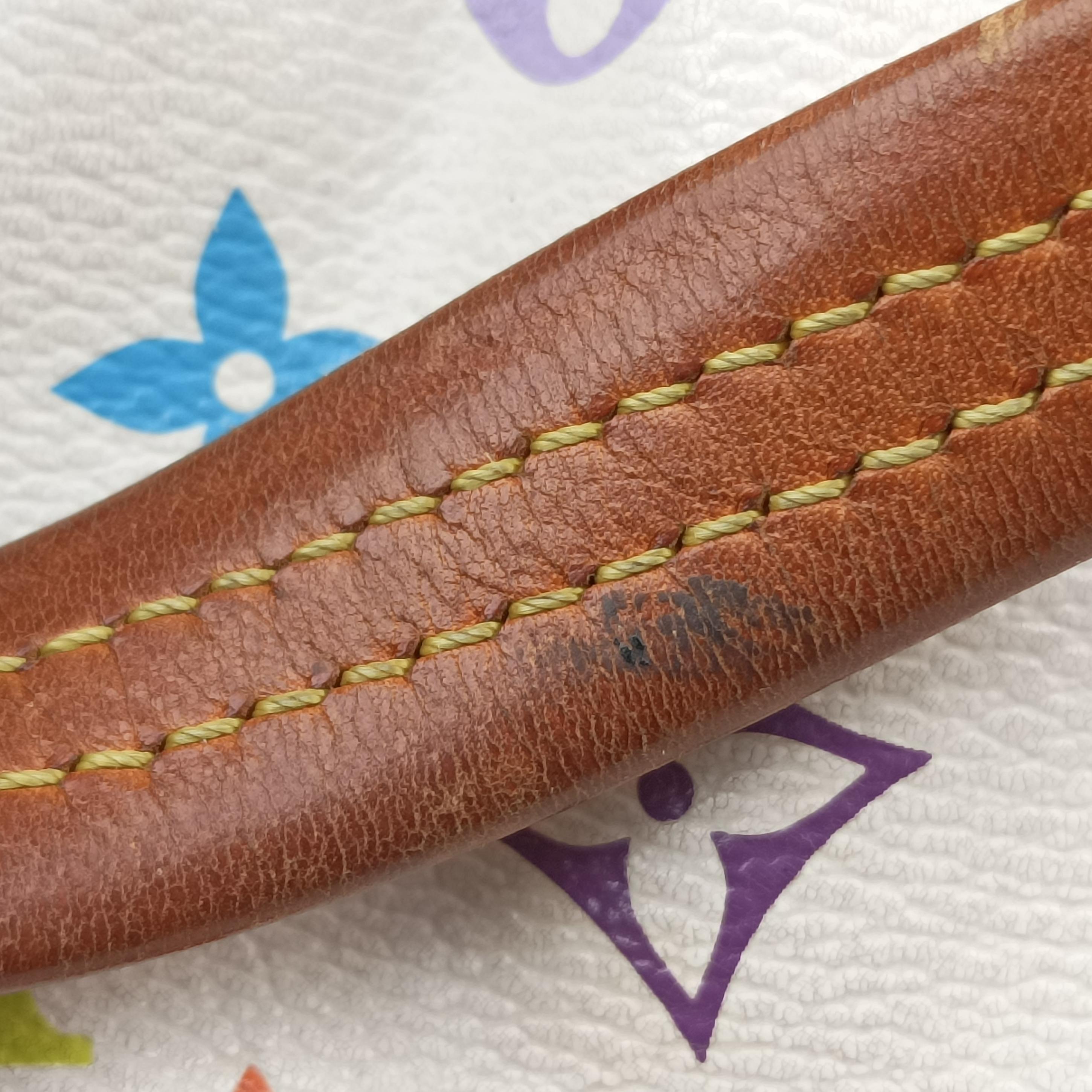 Pre-owned Louis Vuitton CLAUDIA white Monogram Multicolor M40193 handbag | stylenewstar