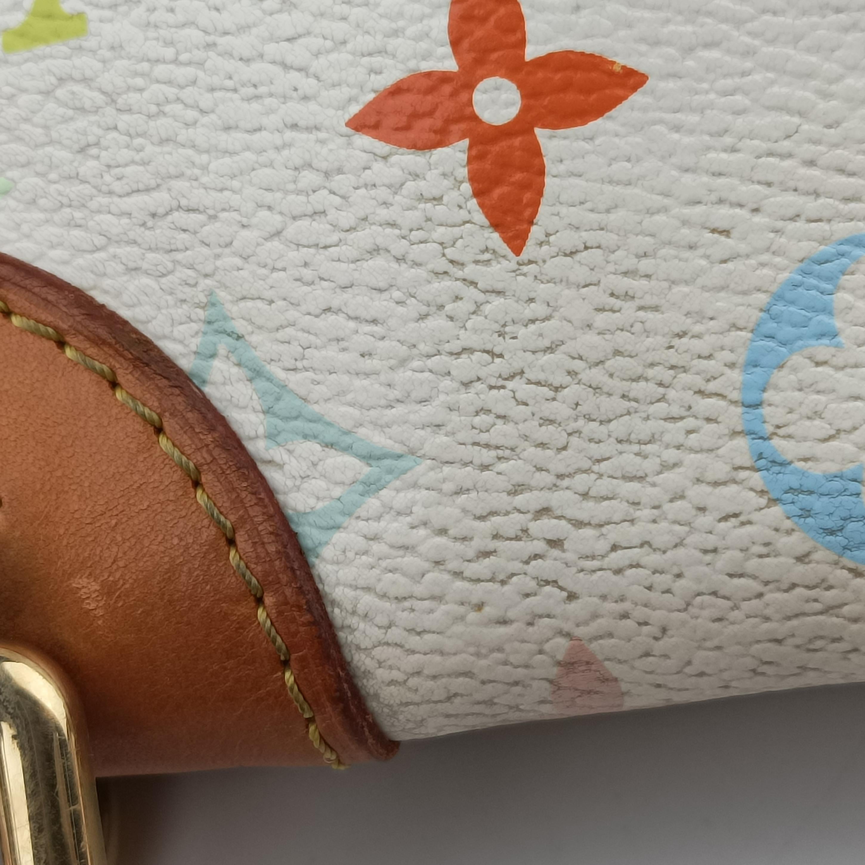 Pre-owned Louis Vuitton CLAUDIA white Monogram Multicolor M40193 handbag | stylenewstar