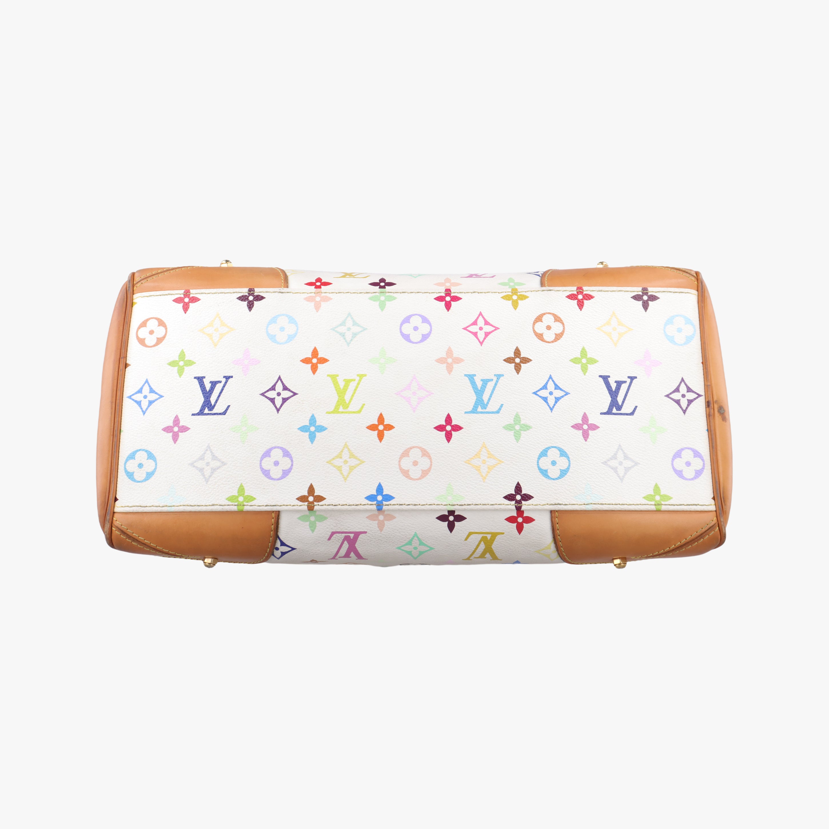 Pre-owned Louis Vuitton CLAUDIA white Monogram Multicolor M40193 handbag | stylenewstar