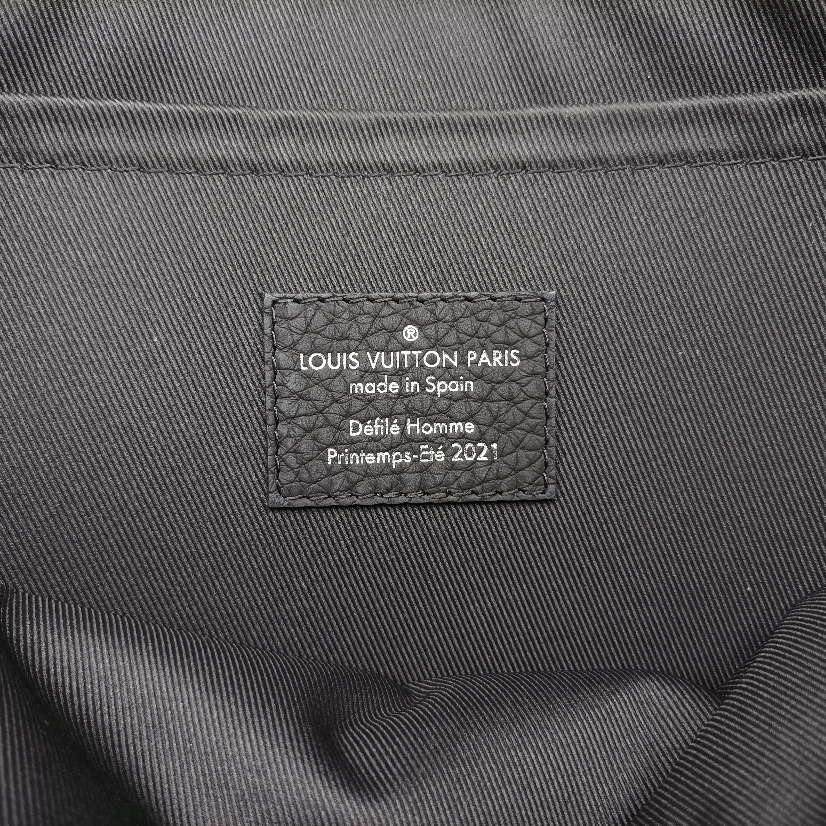 Pre-owned Louis Vuitton Virgil Abloh Black×Multicolor Leather M80147 clutchbag | stylenewstar