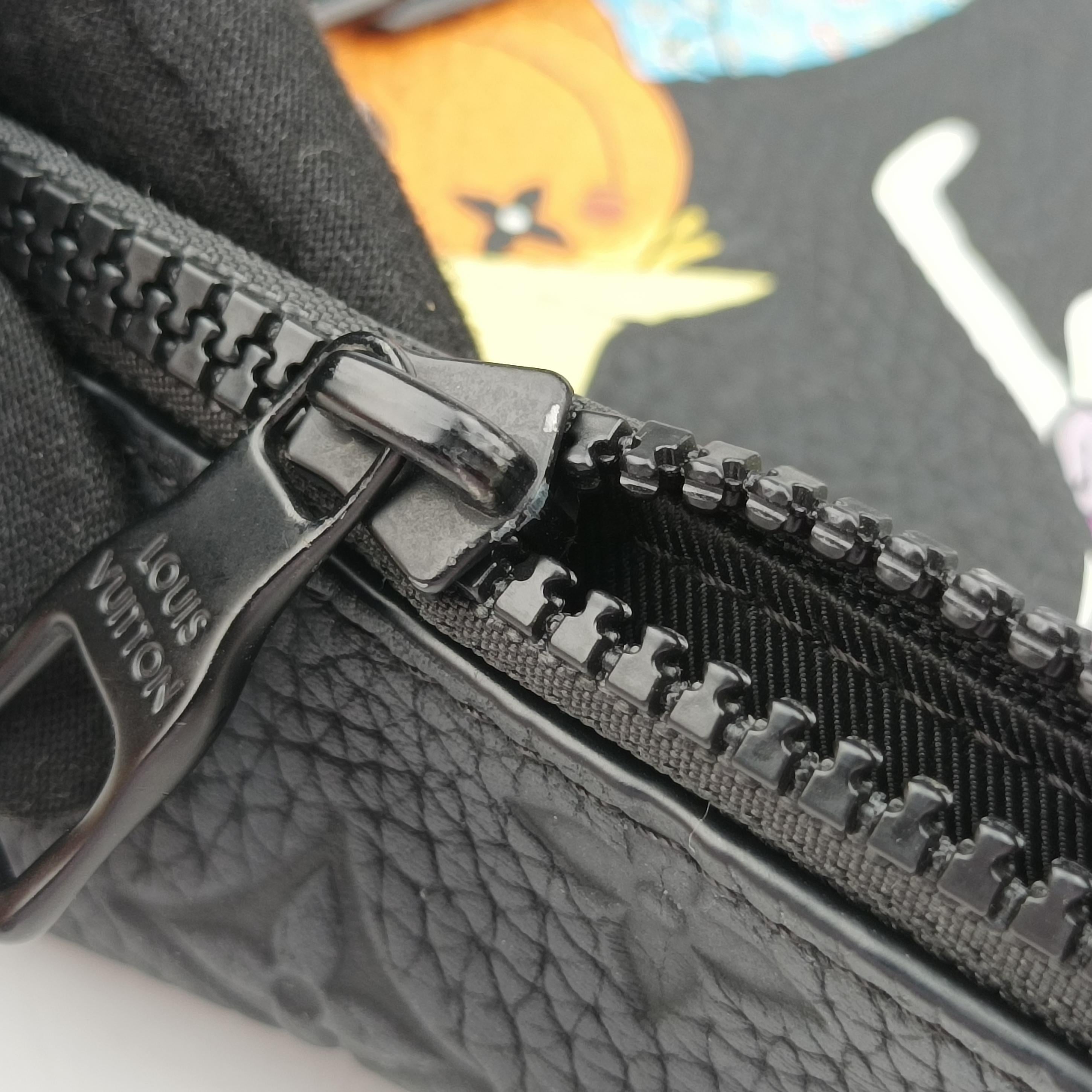 Pre-owned Louis Vuitton Virgil Abloh Black×Multicolor Leather M80147 clutchbag | stylenewstar