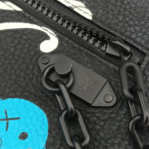 Pre-owned Louis Vuitton Virgil Abloh Black×Multicolor Leather M80147 clutchbag | stylenewstar