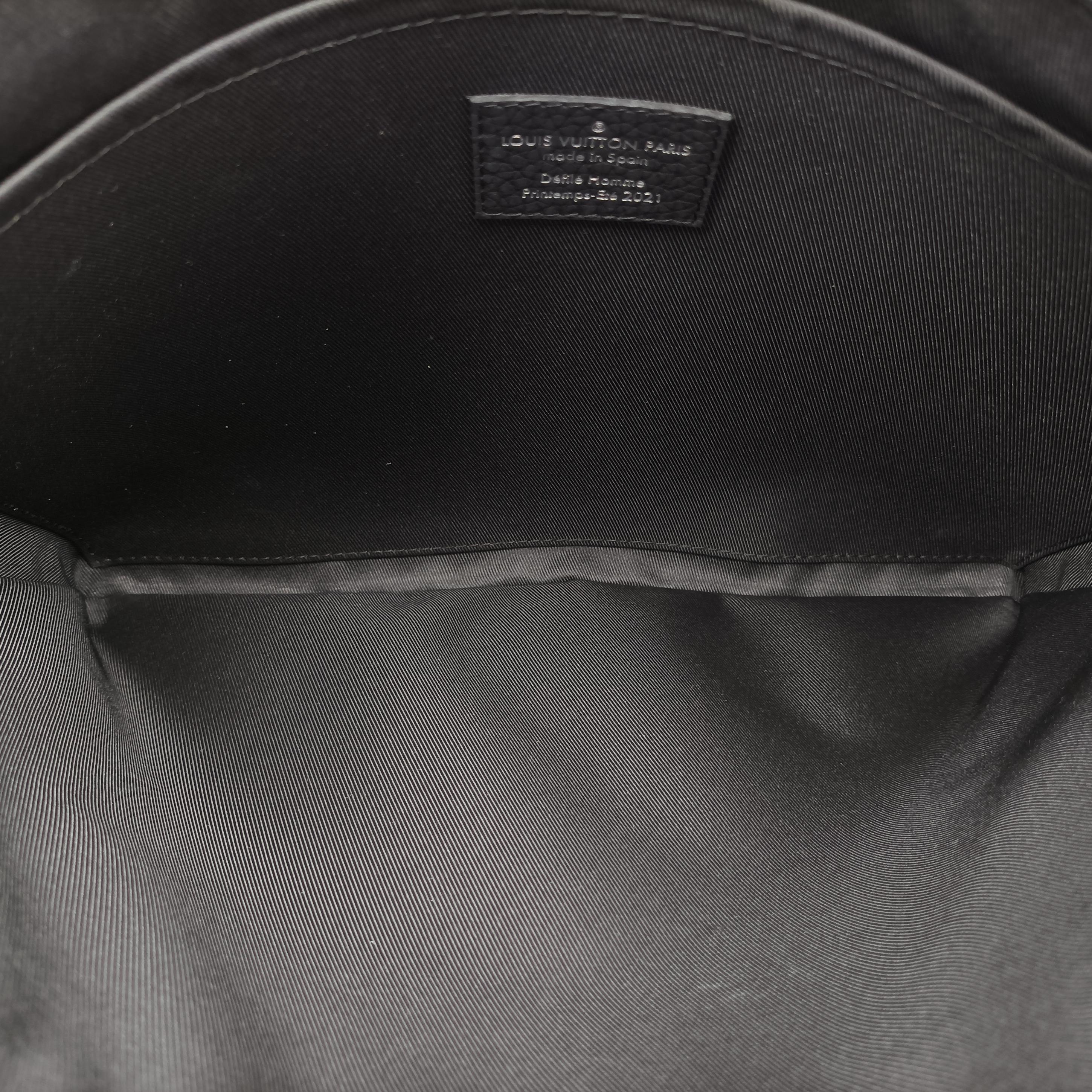 Pre-owned Louis Vuitton Virgil Abloh Black×Multicolor Leather M80147 clutchbag | stylenewstar