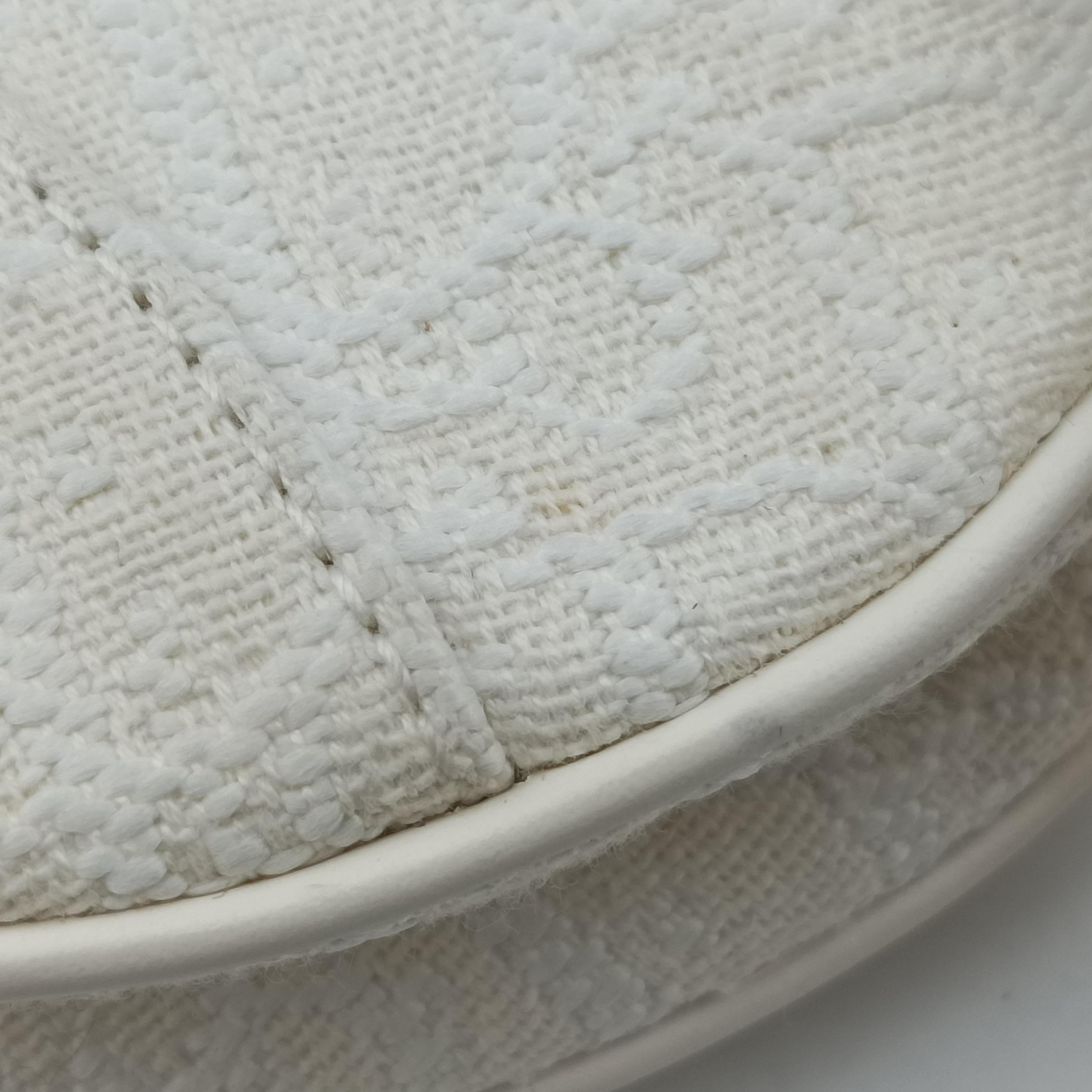 Secondhand Christian Dior saddle White jacquard  handbag | stylenewstar