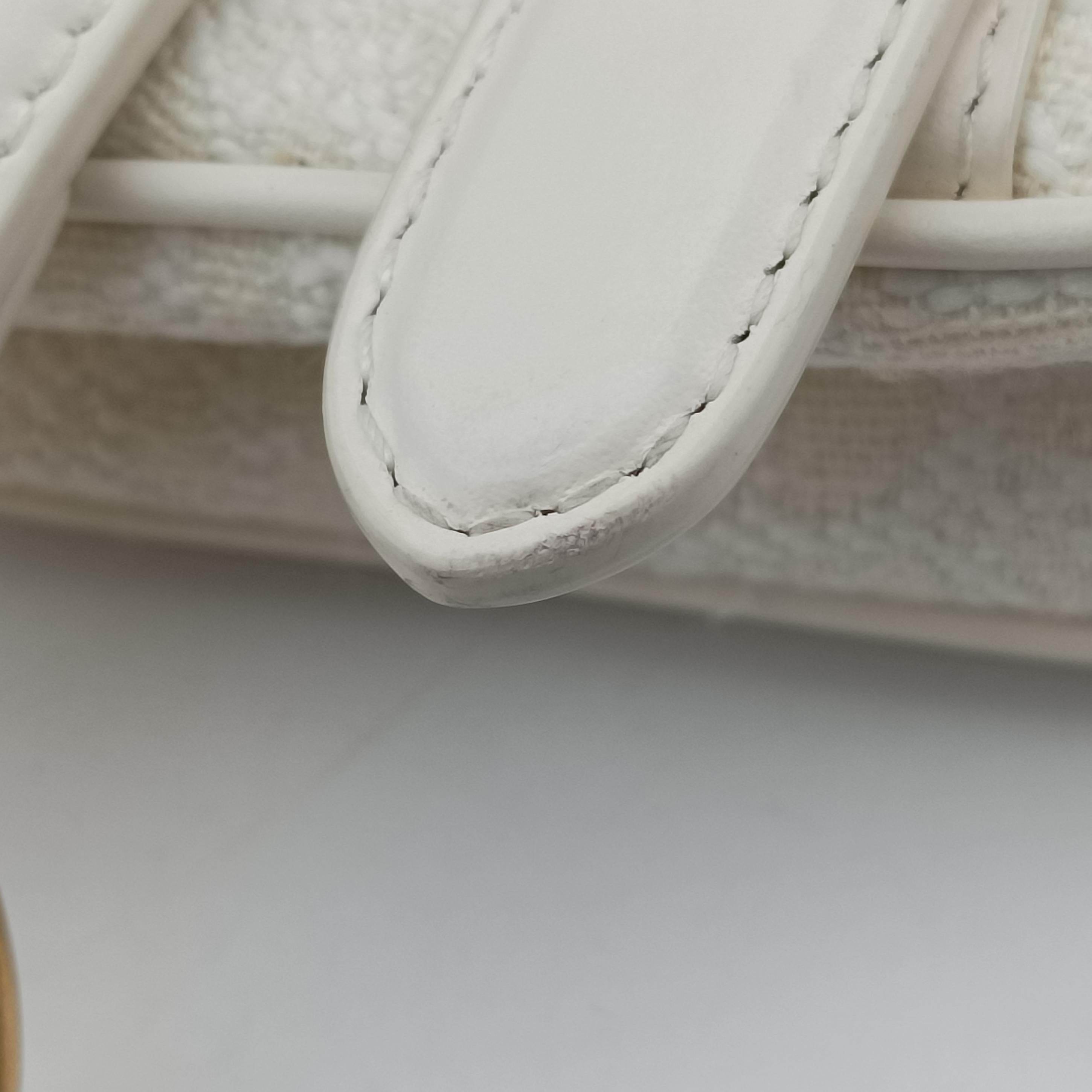 Secondhand Christian Dior saddle White jacquard  handbag | stylenewstar